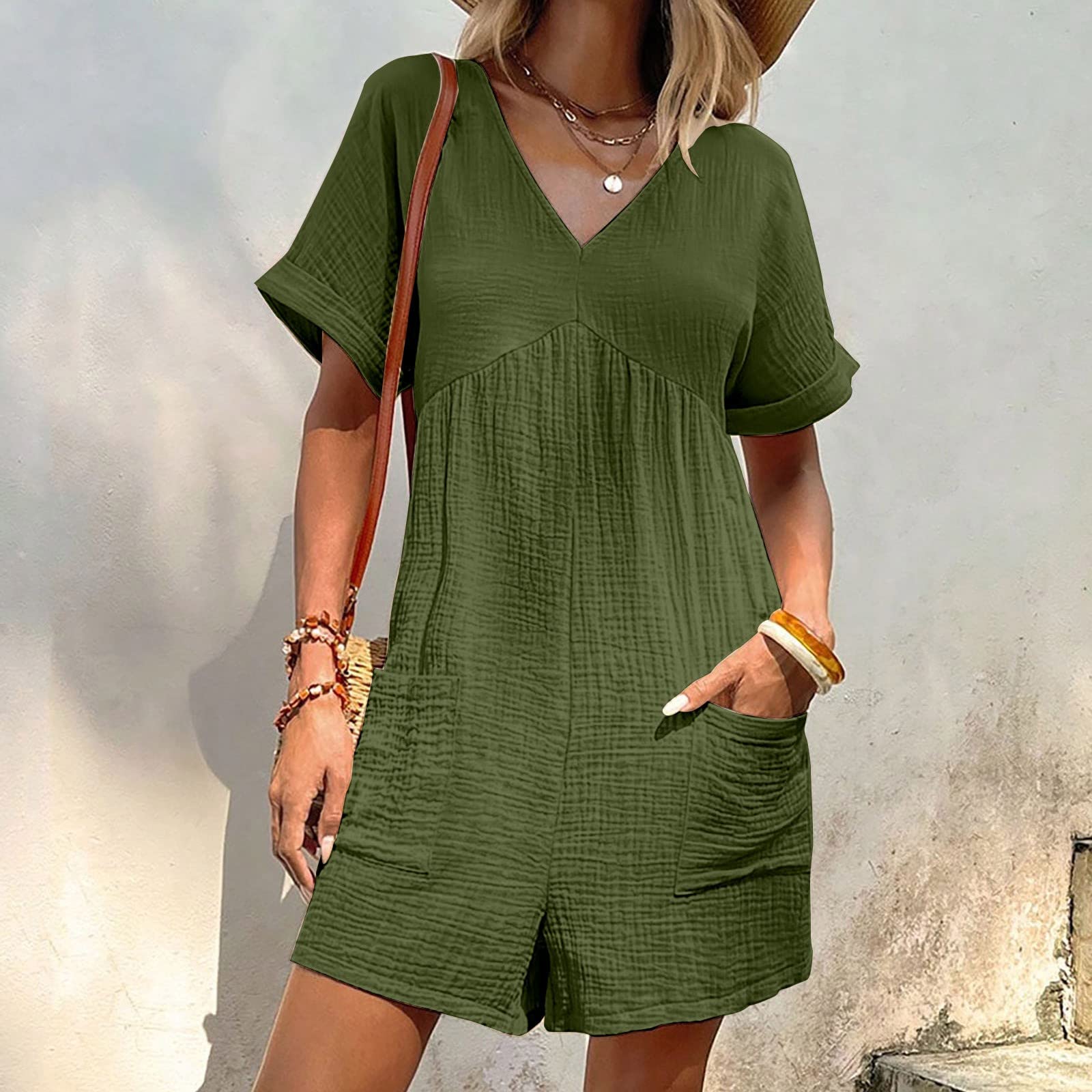 Women's Spring Break Dresses & Denim Rompers - Long Torso Jumpsuits for Tall Women | Casual Outfits for Beach Vacations & Summer Parties