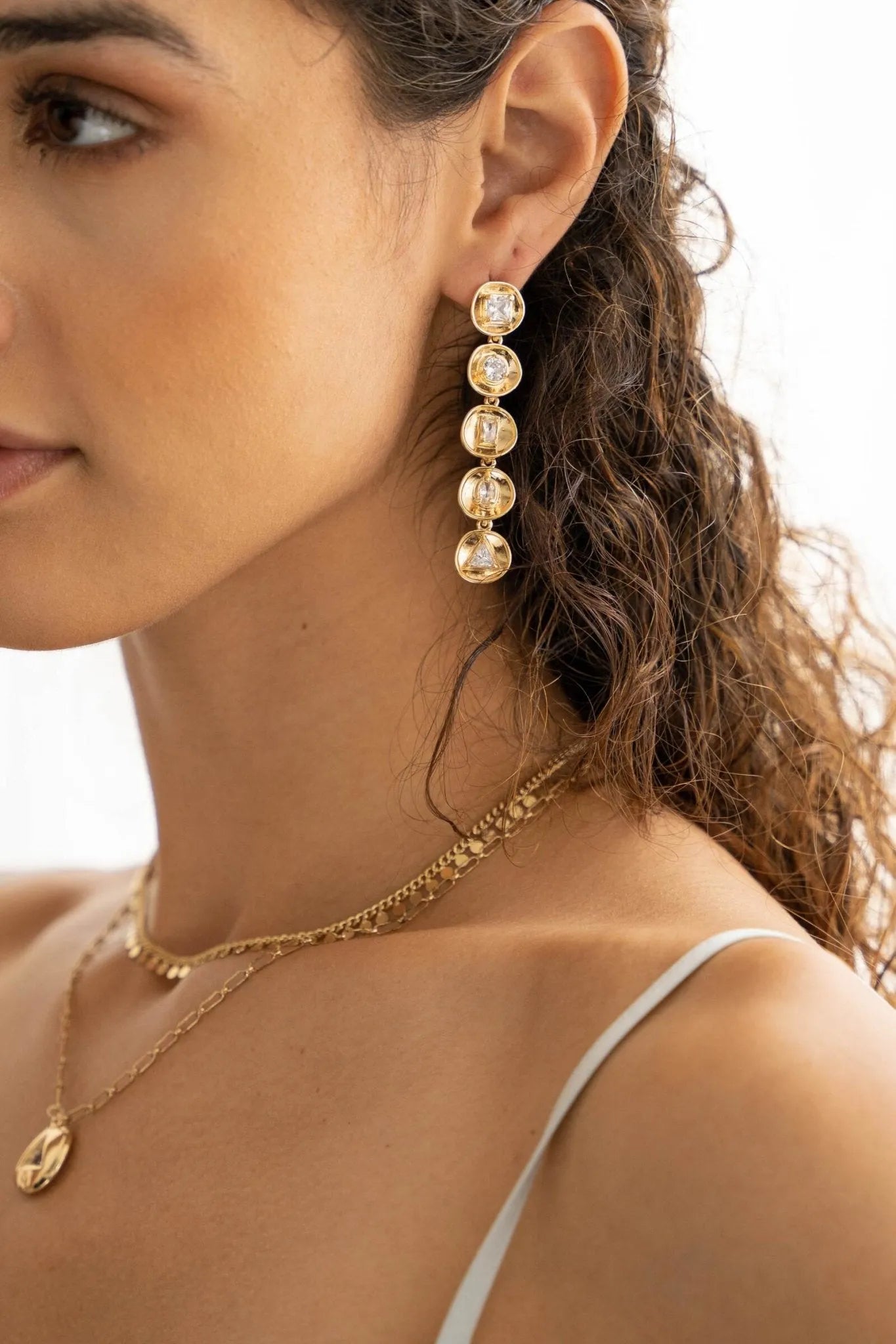 Divine Small Charm Dangle Earrings for Women - Elegant Gold Plated Boho Earrings for Daily Wear & Special Occasions