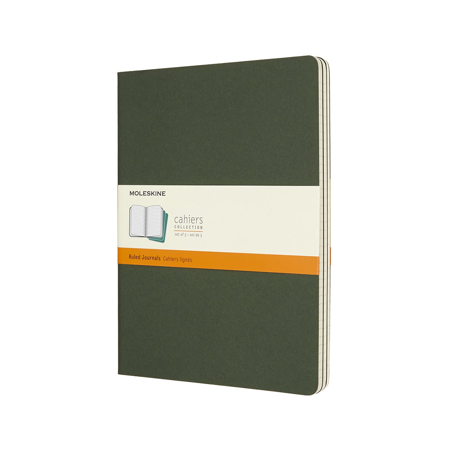 Premium 3-Pack Moleskine Ruled Cahier Notebooks - Extra Large Size (5