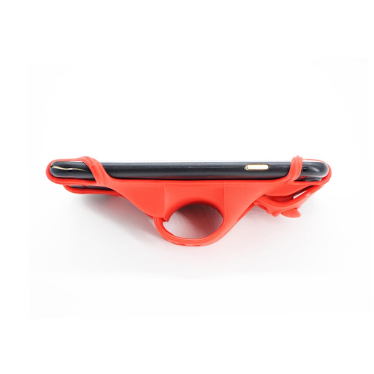 Universal Phone Mount for Biking - Adjustable Silicone Phone Holder for Mountain Biking, Cycling & Outdoor Sports | Red | Easy Installation | Secure Grip for Phones