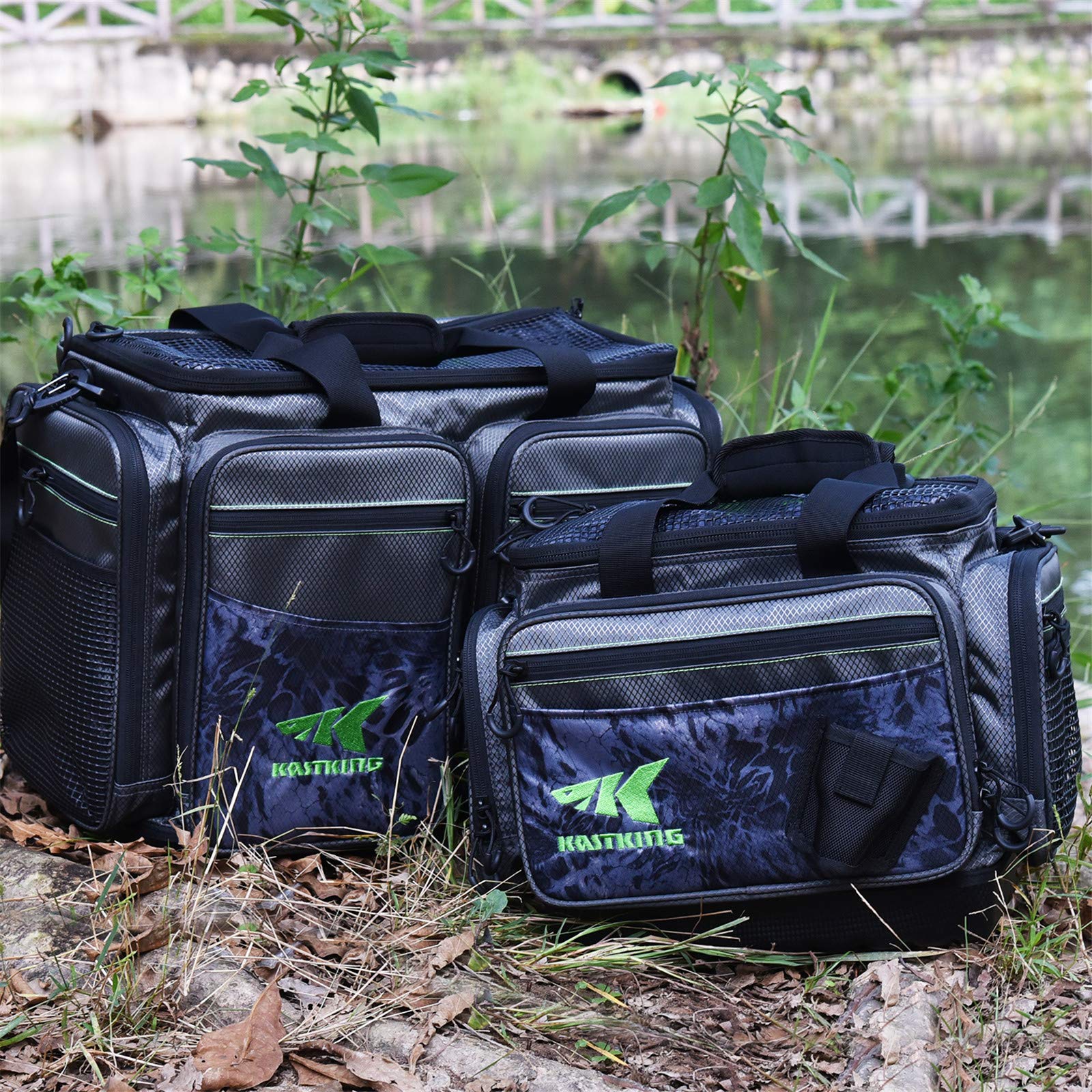 KastKing Waterproof Fishing Tackle Bags - Saltwater Resistant Gear Storage for Bass, Trout & Saltwater Fishing - Durable Tackle Organizer for Boat, Kayak & Shore Fishing