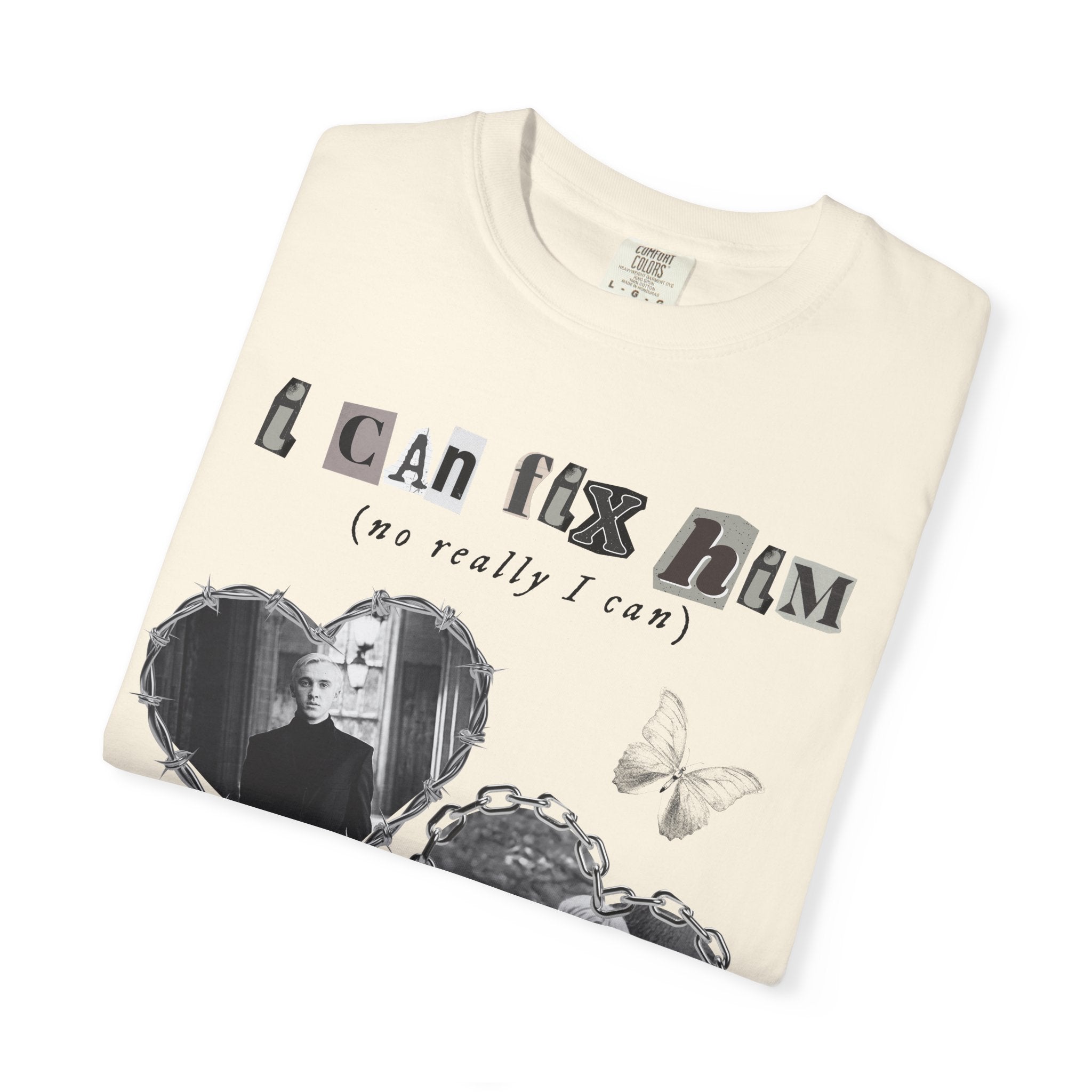 I Can Fix Malfoy T-Shirt | Harry Potter Inspired Graphic Tee | Draco Malfoy Fan Shirt | Perfect for Cosplay, Conventions & Potterhead Gifts