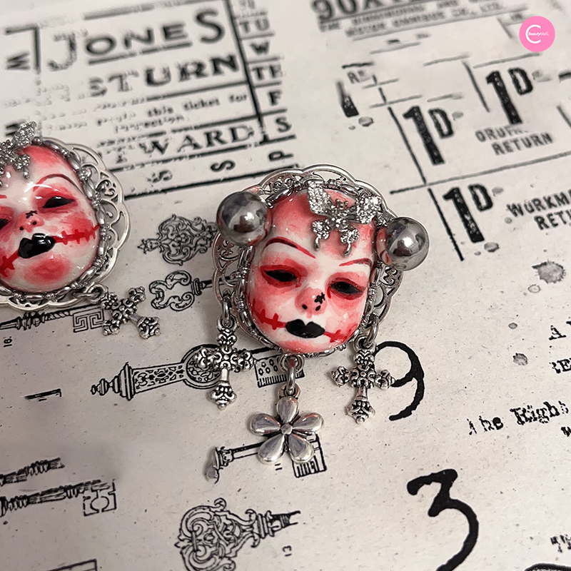 Tongsheng 23-Piece Mischievous Doll Adjustable Ring Set - Perfect for Cosplay, Halloween, and Gift Giving