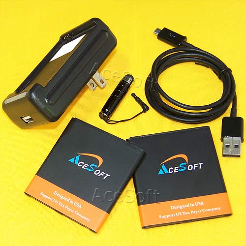 3900mAh Replacement Battery Kit for Samsung Galaxy S4 SGH-I337 (AT&T) - Includes 2 Batteries, Charger & 3ft Micro USB Cable - Perfect for Extended Use, Travel & Emergency Power Backup