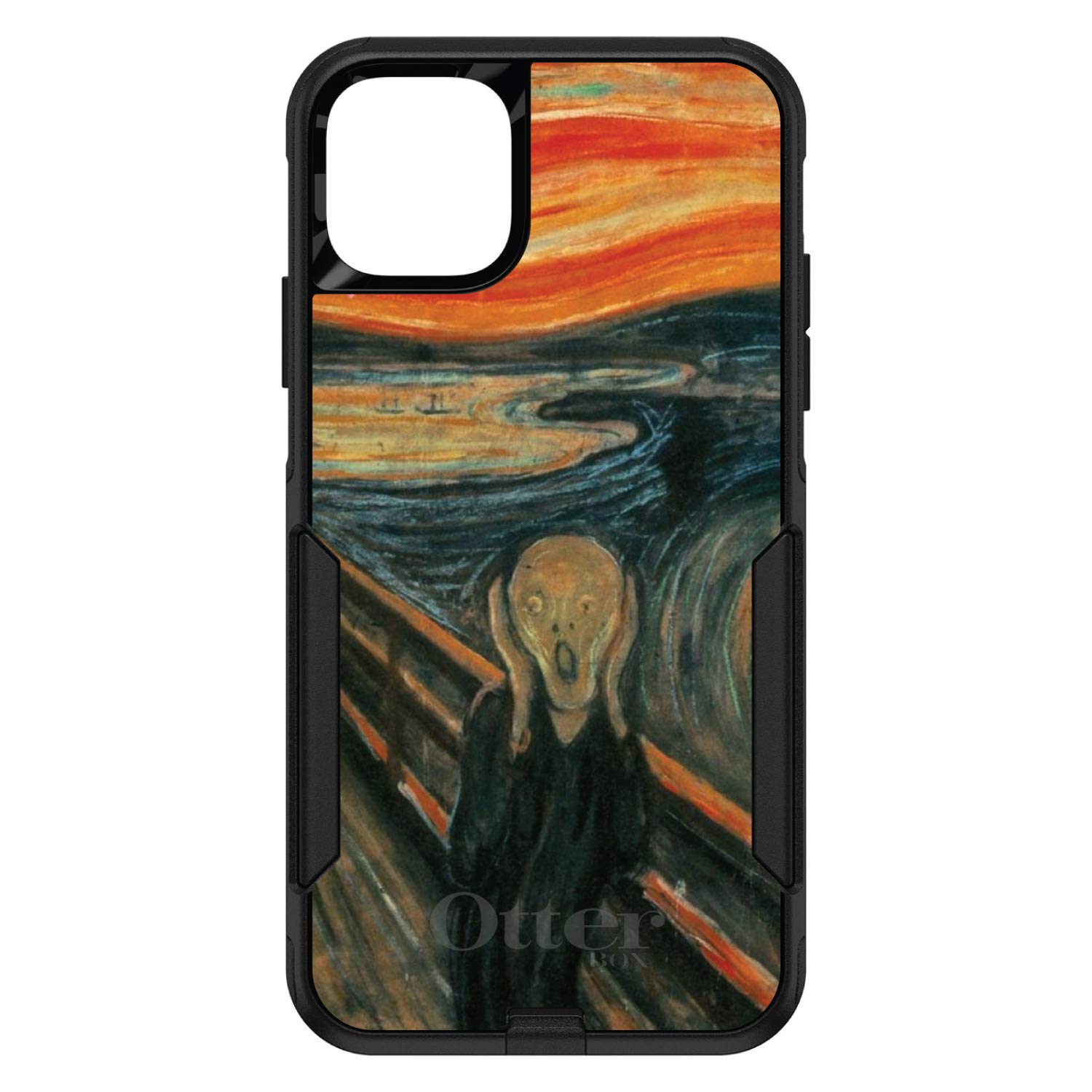 DistinctInk iPhone 12 Pro MAX Case (6.7 Inch) - OtterBox Commuter Replacement Cover with Edvard Munch The Scream Classic Art Design - Durable Protective Phone Case for Work, Travel & Everyday Use