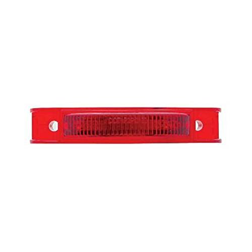 United Pacific Red 7 LED 4 Inch Slim Truck Trailer Side Marker Clearance Light with Red Lens - Durable Safety Lights for Semi Trucks, Trailers & Commercial Vehicles