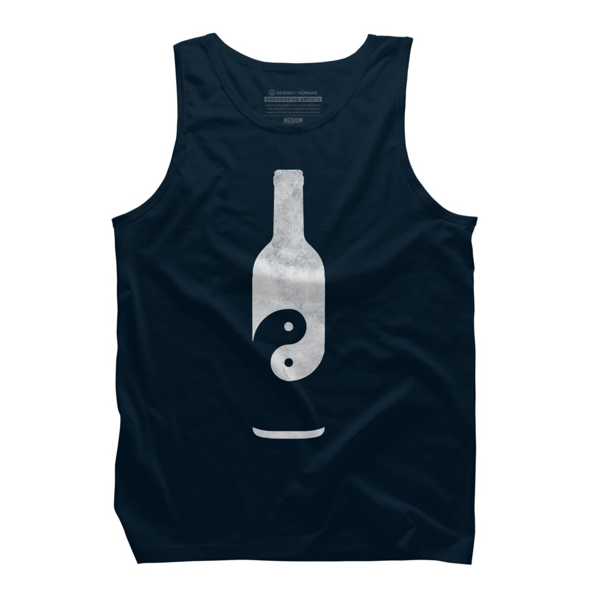 Snazzygaz Taoist Wine White Graphic Tank Top for Men - Comfortable & Stylish Casual Wear for Summer Outings & Beach Vacations