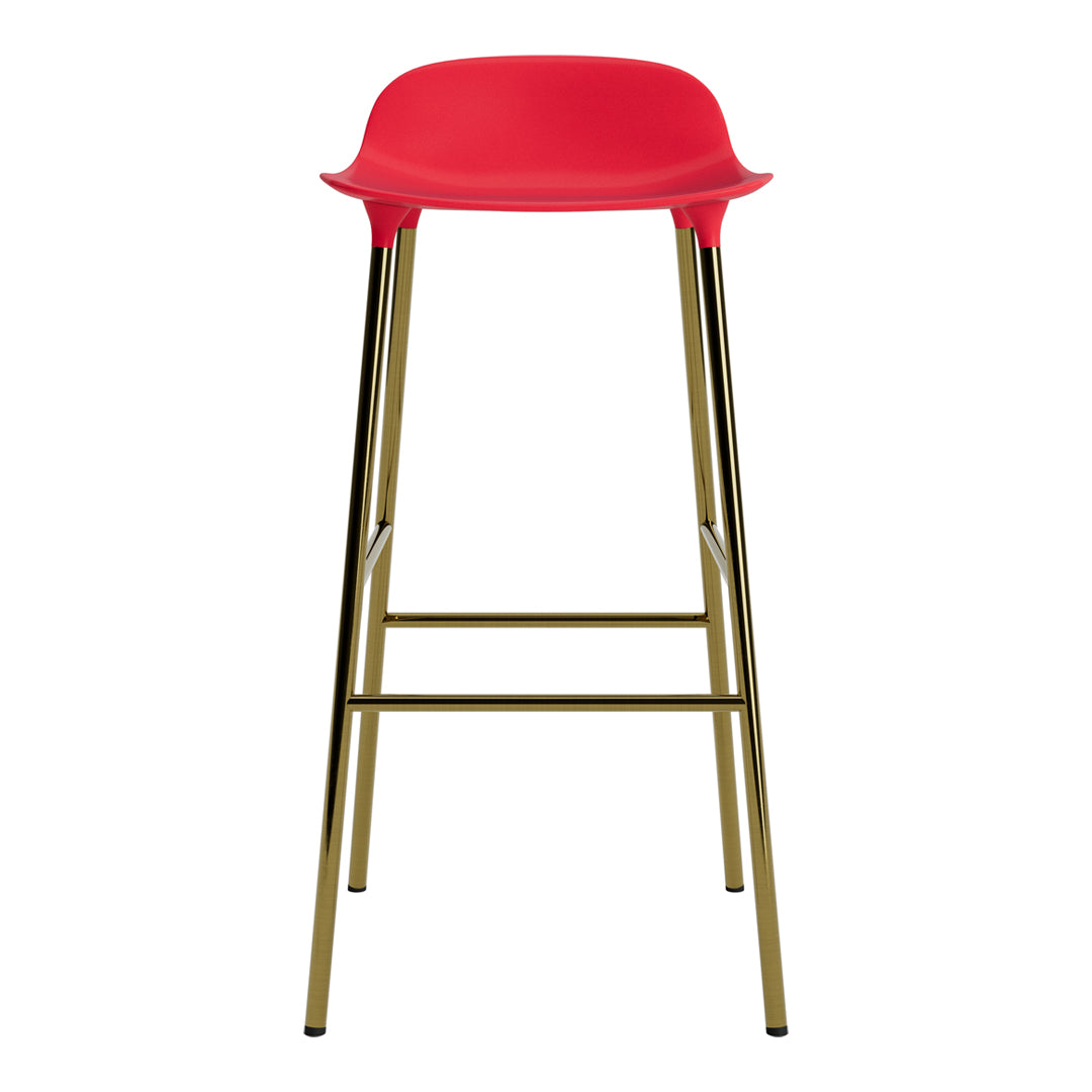 Modern Metal Bar Stools with Form Design - Adjustable Height Counter Stools for Kitchen, Dining & Home Bar - Industrial Style Seating for Restaurants & Cafes