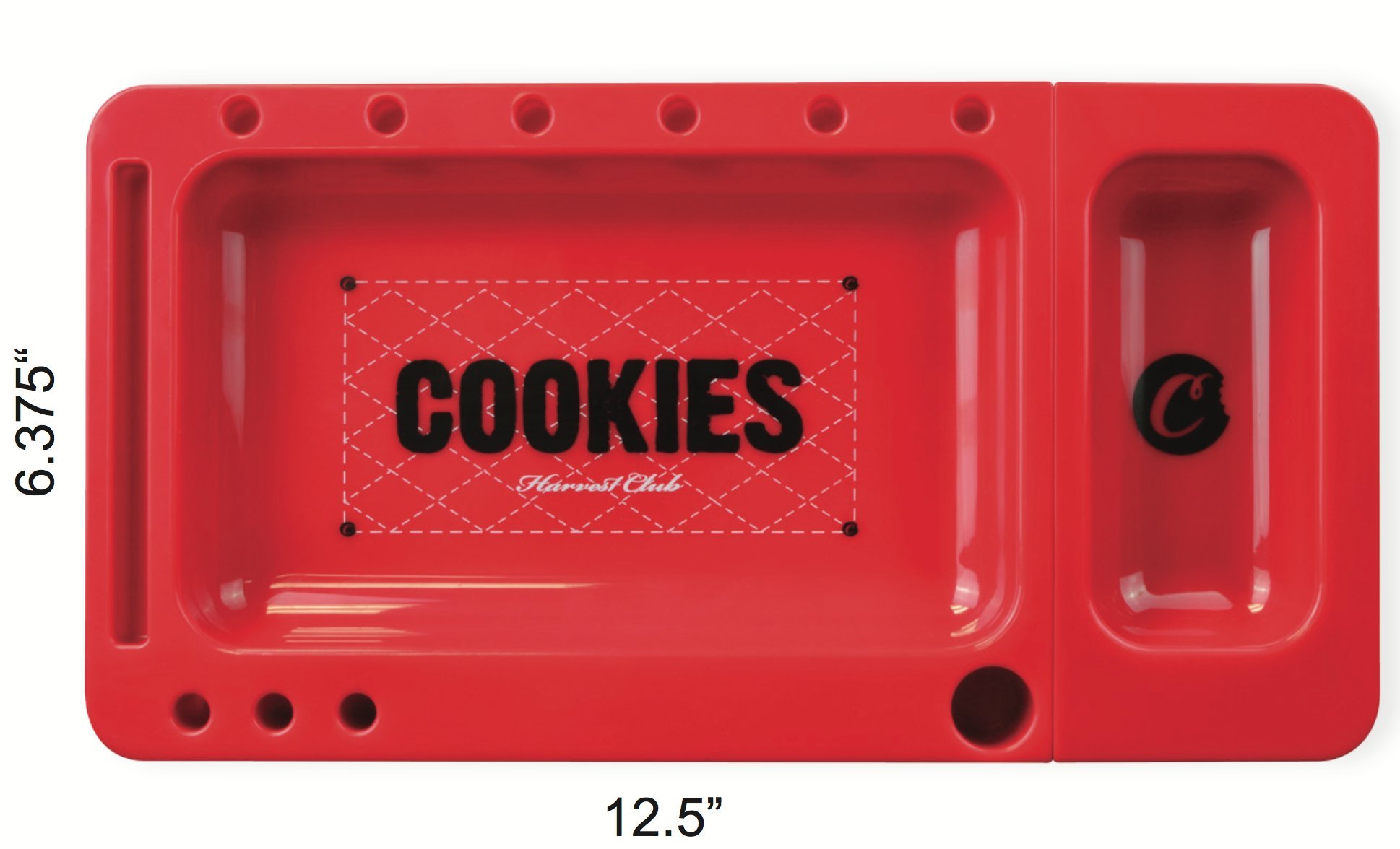 Unisex Rolling Tray 2.0 - Premium Red Cookie Rolling Tray for Herbs & Smoking Accessories | Perfect for Rolling Papers, Grinders & Stash Storage