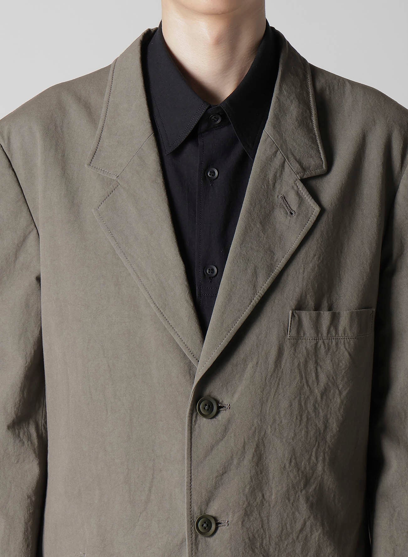 Premium Cotton Poplin Jacket with Front Edge Stitching - Lightweight & Stylish Outerwear for Spring & Fall Fashion