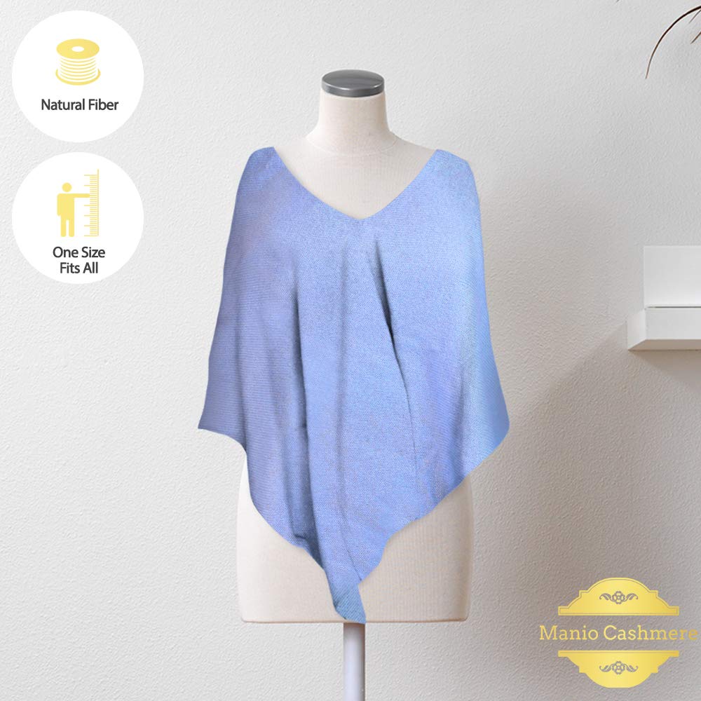 Velanio 100% Mongolian Cashmere Knitted Poncho for Women - Soft Wrap Shawl Dress Topper with Gift Box | Perfect for Fall, Winter & Holiday Outfits