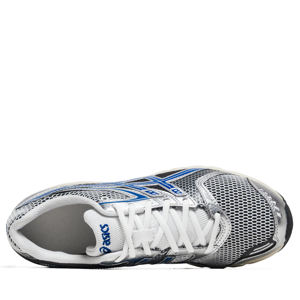 ASICS Gel-DS Trainer 14 Running Shoes - White/ASICS Blue - Lightweight Cushioned Training Shoes for Men & Women - Perfect for Road Running, Gym Workouts & Marathon Training