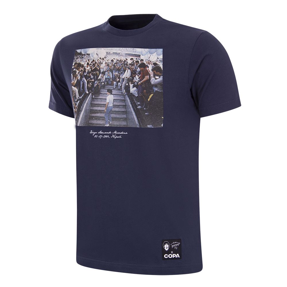 COPA Football Maradona X COPA Napoli Presentation T-Shirt - Vintage Soccer Jersey for Fans & Collectors - Perfect for Match Days, Gifts & Retro Sports Fashion