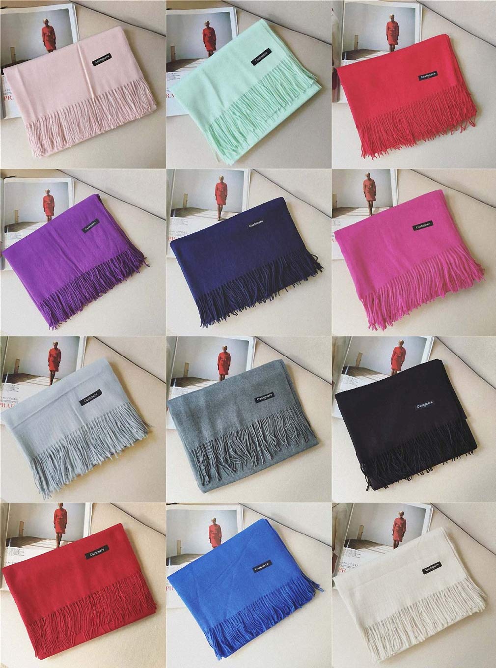 Luxury Cashmere Scarves for Women - Soft Pashmina Wrap, Long Warm Shawl, Stylish Bandana & Foulard - Perfect for Winter, Office, Travel & Special Occasions