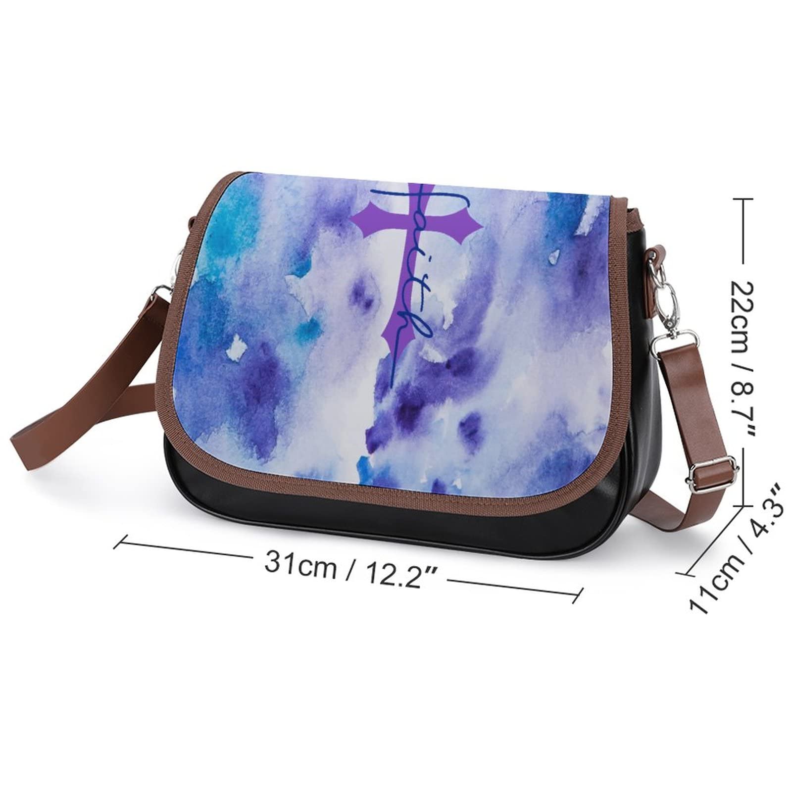 Stylish Women's Crossbody Bags - Genuine Leather Shoulder Purse for Everyday Use | Perfect for Work, Travel & Shopping (Faith Inspired Design)