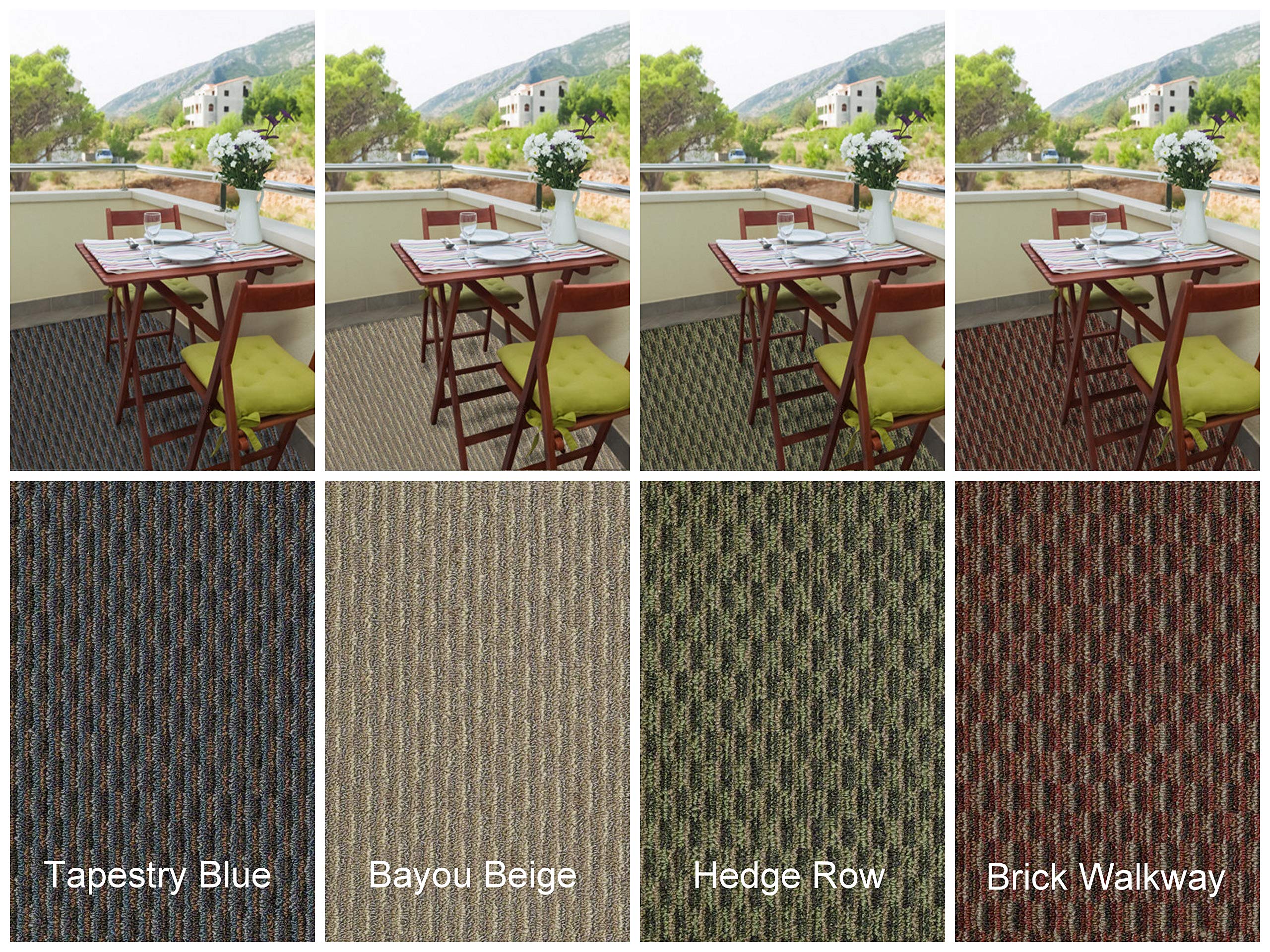 KOECKRITZ Washable Braided Outdoor Rug – Waterproof & UV-Resistant Custom Area Rug for Patio, Poolside, Gazebo, Balcony, Garage & Workspace – Non-Slip Oval 7'X10' – Perfect for Outdoor Entertaining & High-Traffic Areas