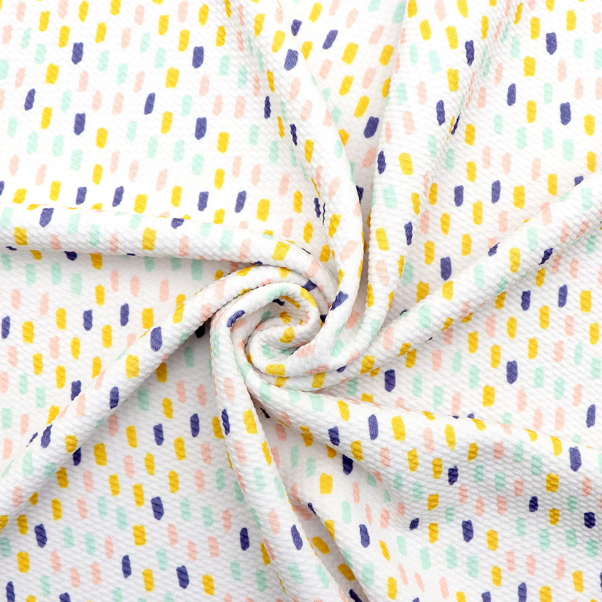 Stretch Spandex Knit Fabric by Yard - Dots Pattern for Headwraps & Bows