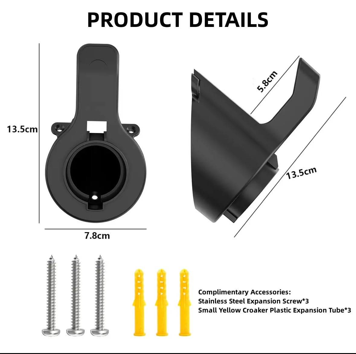 Type 1 & SAE J1772 EV Charger Holder Wall Mount - Cable Organizer & Holster Dock for Electric Vehicle Charging Equipment | Perfect for Home Garage & Public Charging Stations