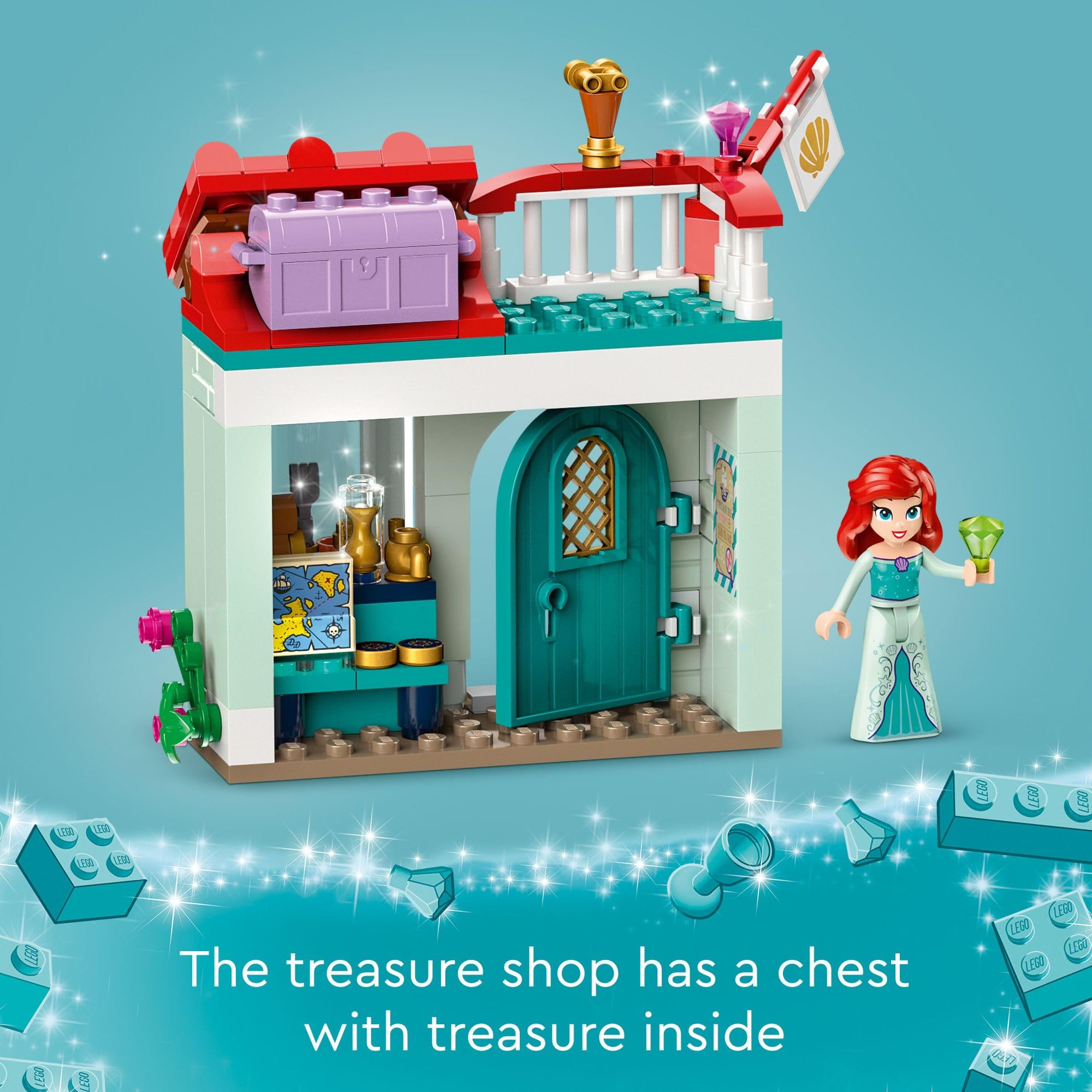 **LEGO Disney Princess Market Adventure Building Toy Set 43246 - Creative Pretend Play with Disney Toy Figures for Kids Ages 6+ - Perfect Gift for Birthdays, Holidays & Events - Great for Imaginative Play & Storytelling**