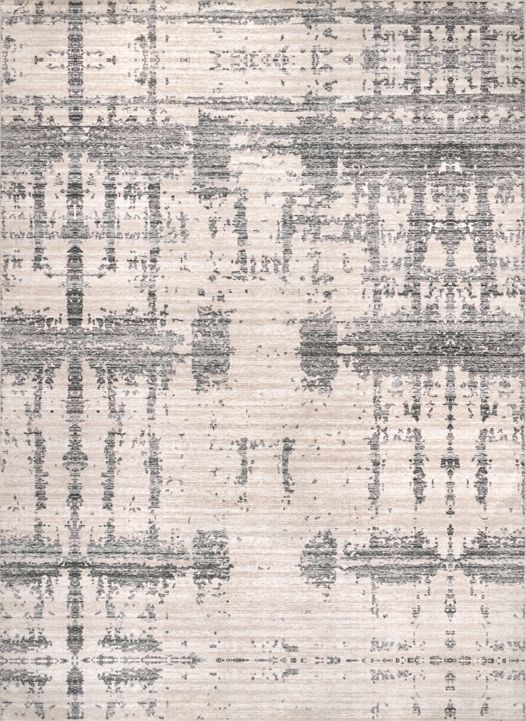 Abstract Washable Area Rug - Soft & Durable Grey Modern Rug for Living Room, Bedroom, or Office - Easy to Clean & Stain Resistant