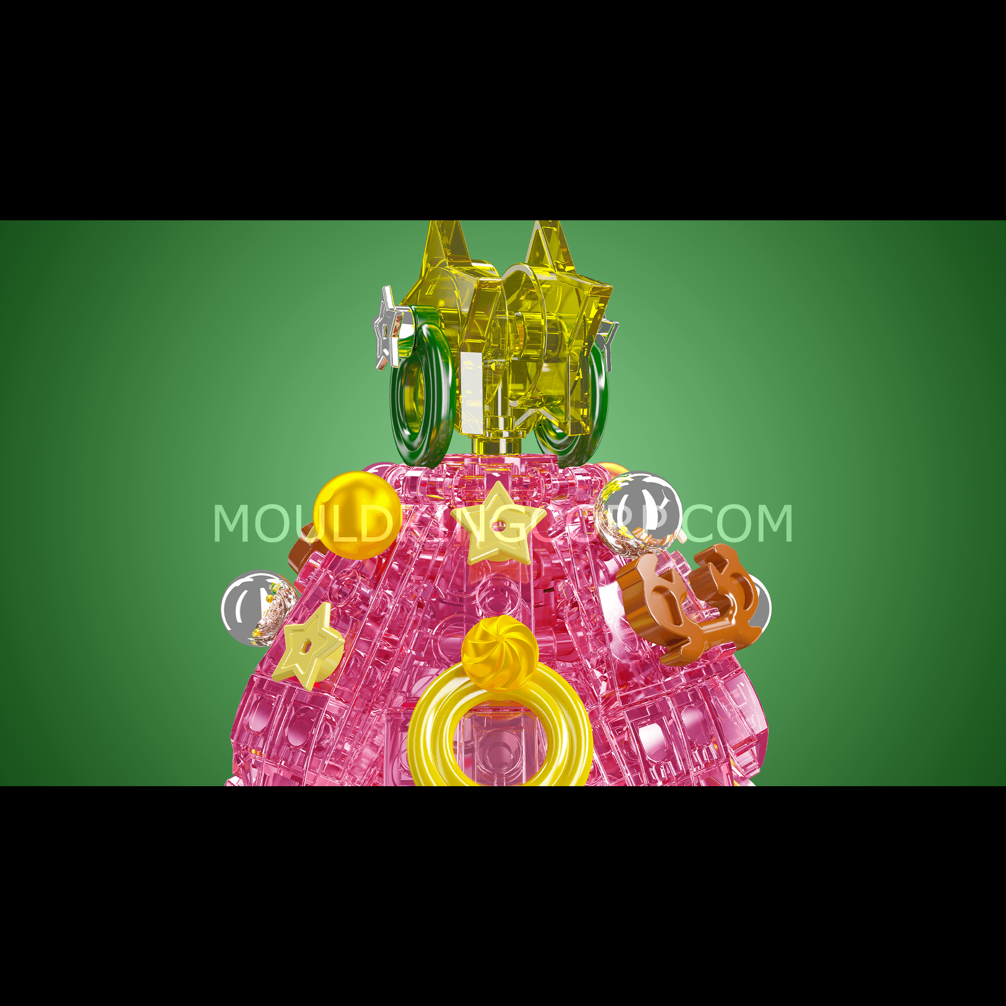 Mould King 10090 Christmas Tree Music Box Building Set - 688 PCS DIY Holiday Model Kit for Adults & Teens | Perfect for Christmas Decor, Gift Giving & Winter Home Display
