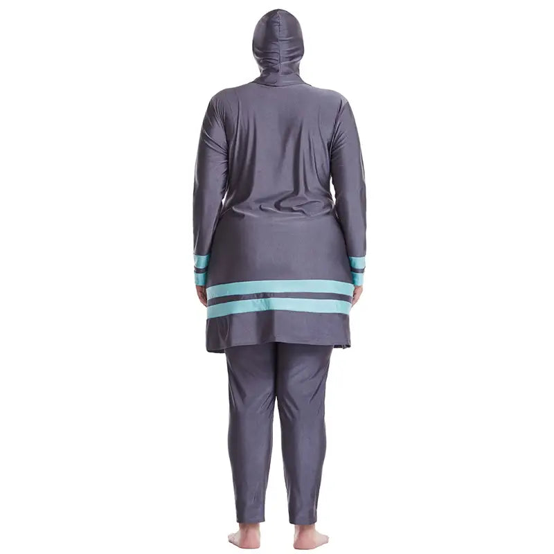 Plus Size Halal Swimwear for Women - Modest 3 Piece Burqini Swimsuit Set | Full Coverage Islamic Beachwear for Swimming, Surfing & Water Activities