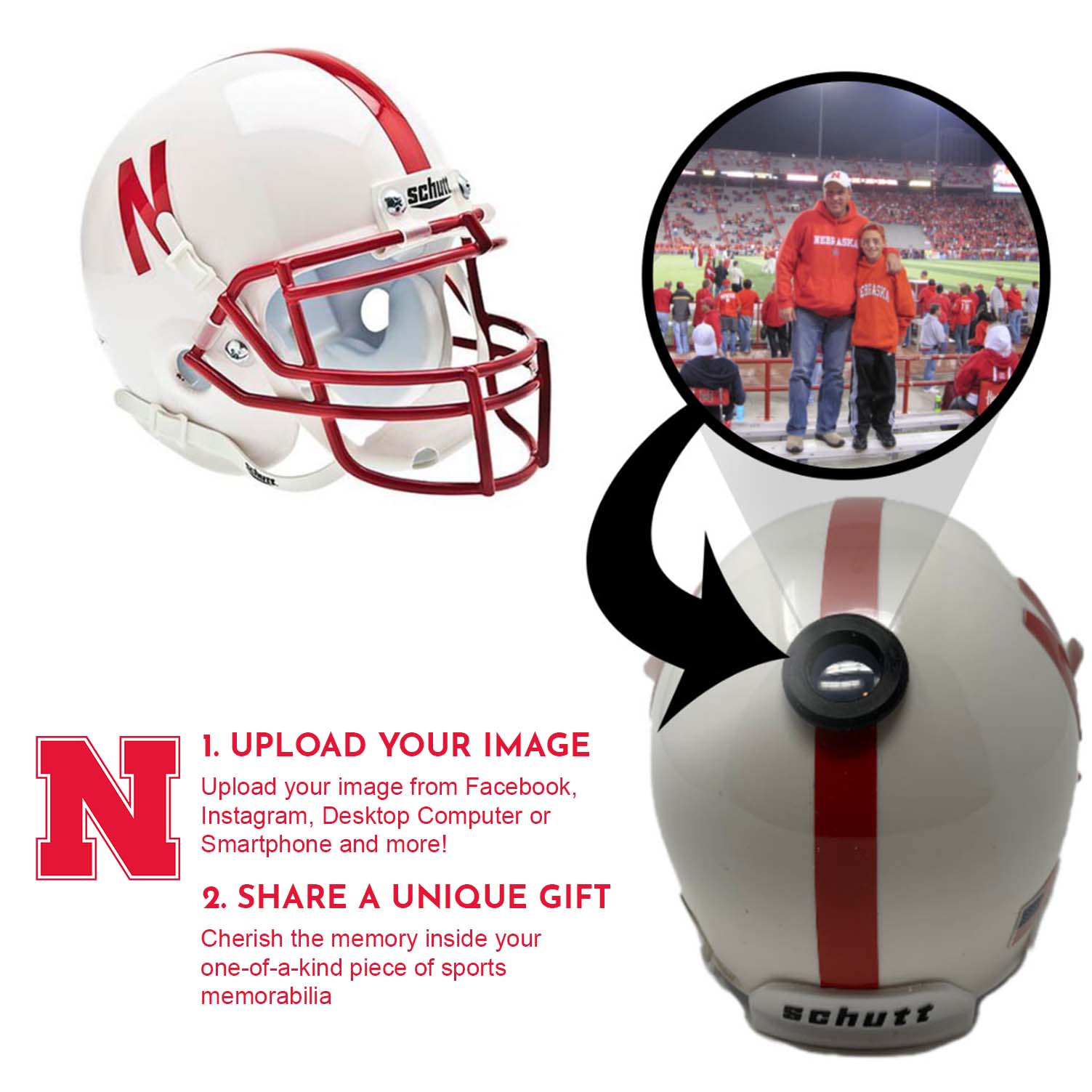 Nebraska Cornhuskers College Football Collectible Mini Helmet - FANZ Collectibles - Perfect for Display, Gifts, and Fan Cave Decor