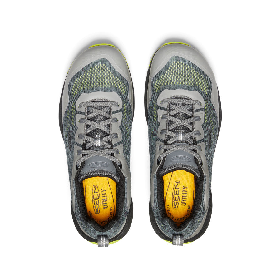 Sparta 2 ESD Aluminum Toe Safety Shoes for Men - Steel Grey & Evening Primrose | Slip-Resistant Work Boots for Construction, Warehouse & Industrial Use
