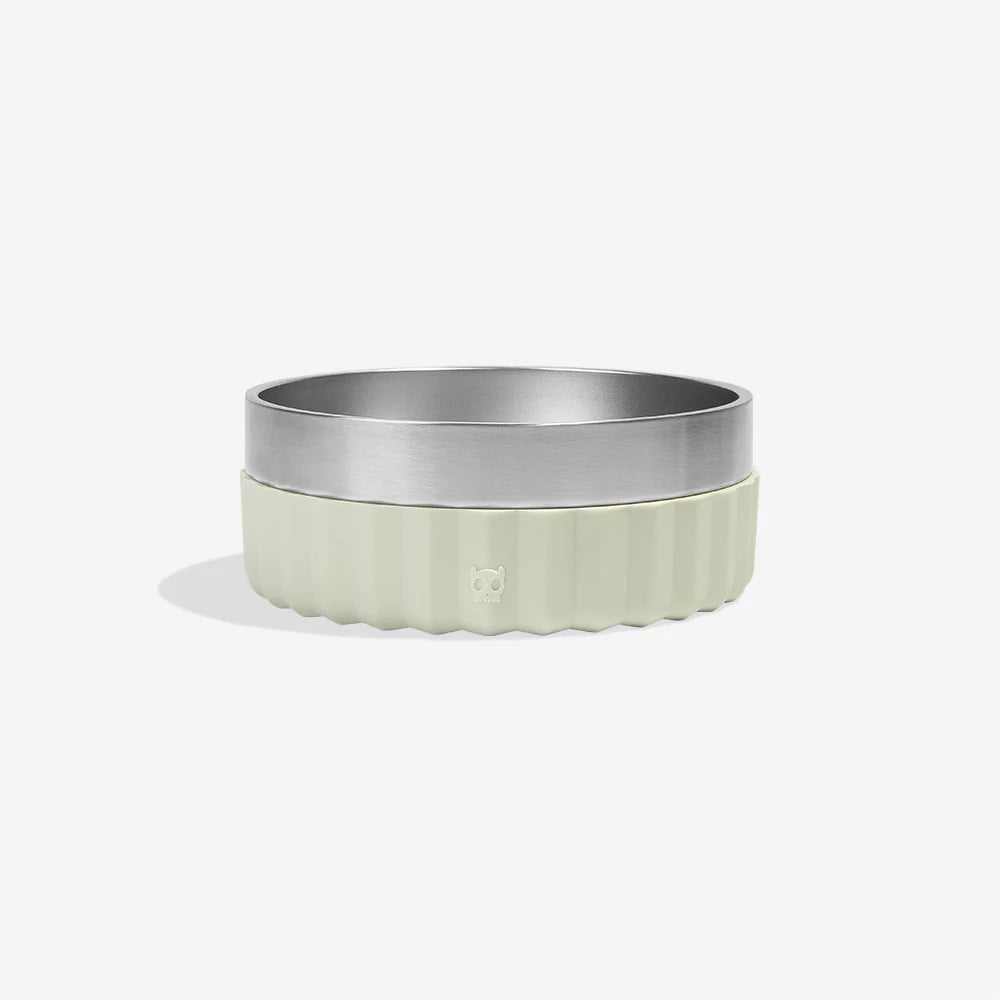 Zee.Dog Plato Tuff Bowl 1.2L - Durable Pet Food Dish for Dogs & Cats, Non-Slip Mayo Star Sage Design - Perfect for Mealtime, Travel & Outdoor Adventures
