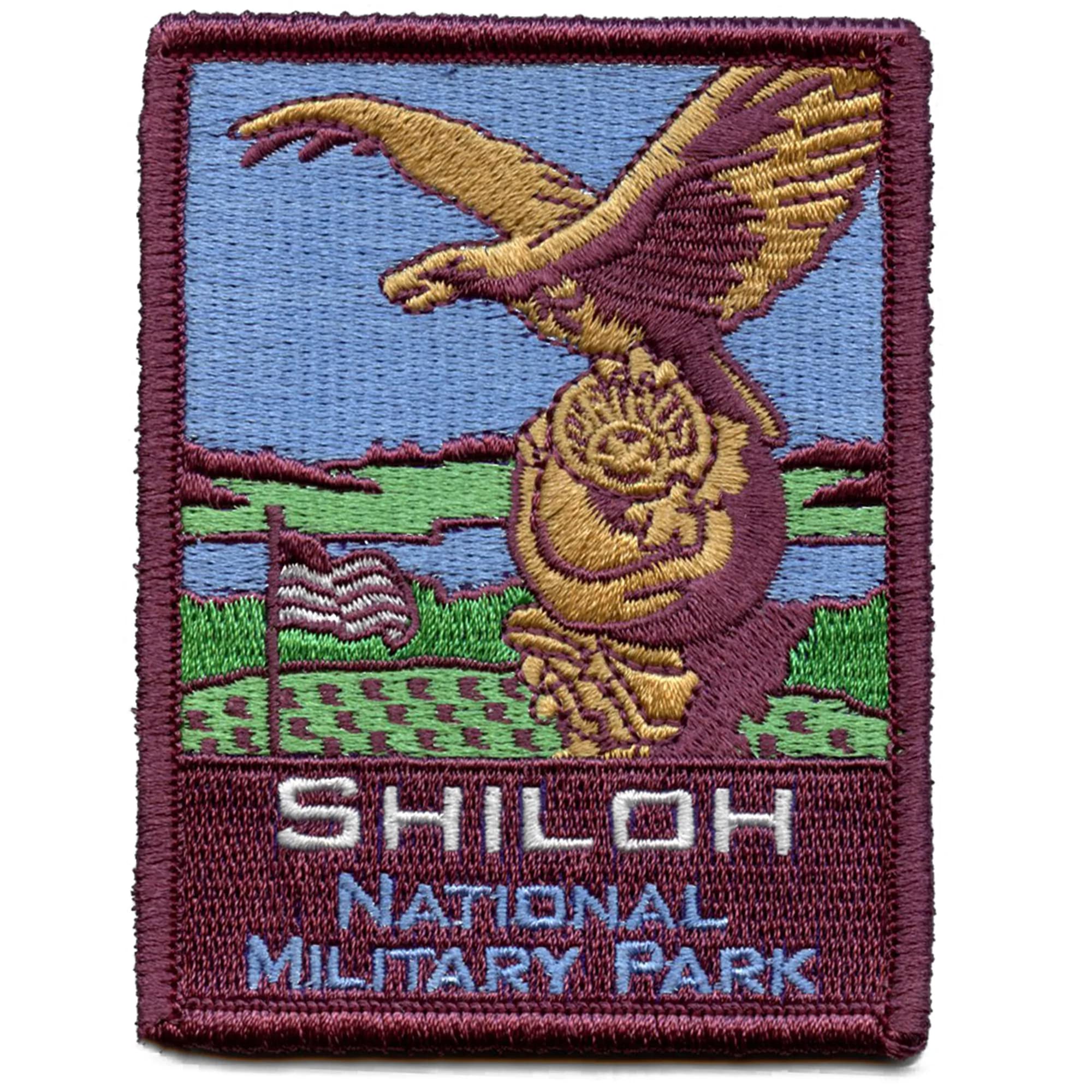 Shiloh National Military Park Patch - Civil War Embroidered Iron-On Badge for Uniforms, Hats & Jackets | Historical Reenactment & Travel Souvenir