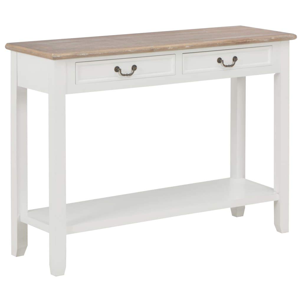 Modern Console Table with Drawer & Storage Shelves - Sofa Side Table, Entryway Hallway Furniture for Living Room, Bedroom, Study - Easy Assembly Home Decor for Small Spaces & Apartments