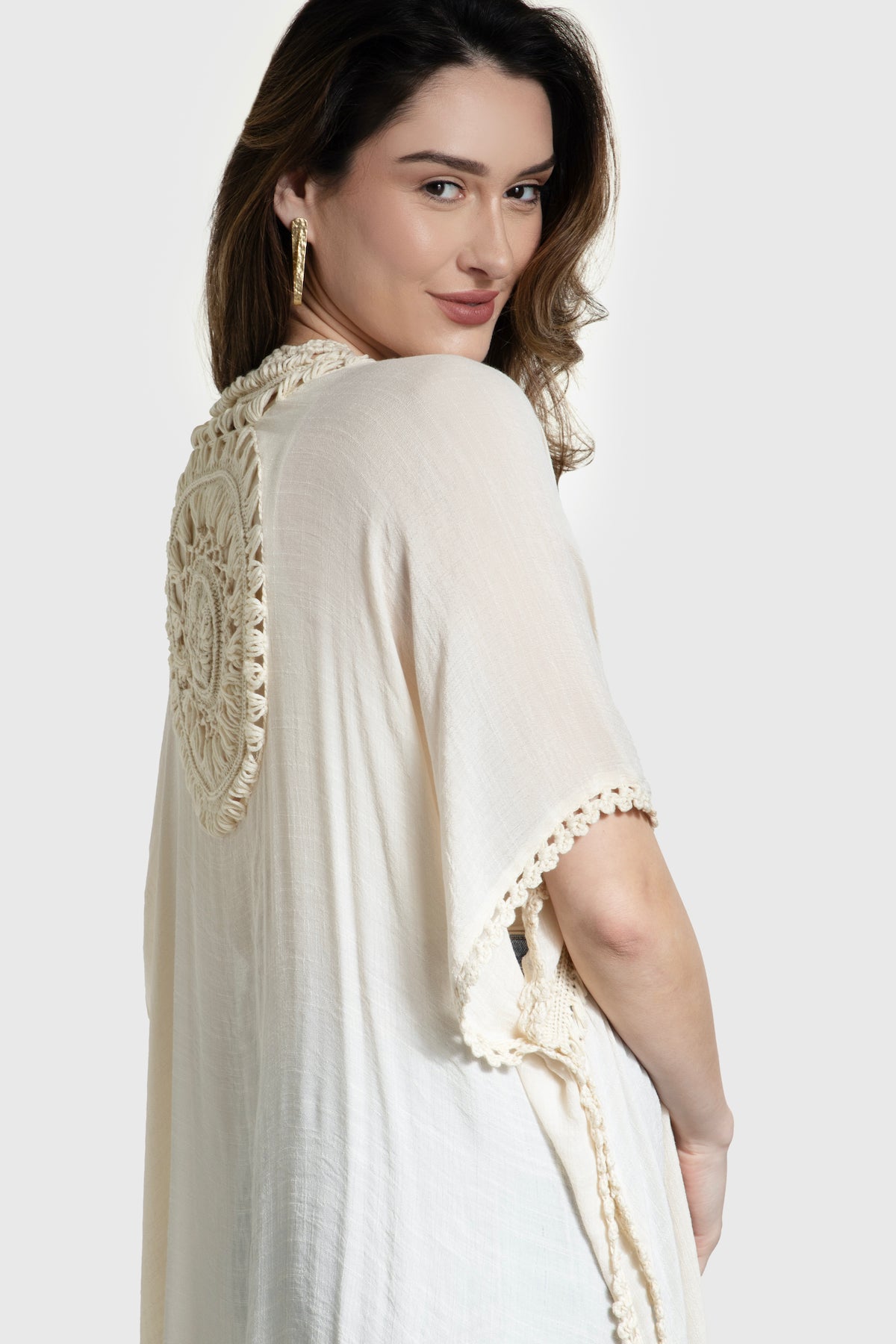 Stylish Costa Crochet Kimono Cover Up - Lightweight Beachwear for Women, Perfect for Poolside, Vacation & Summer Outfits