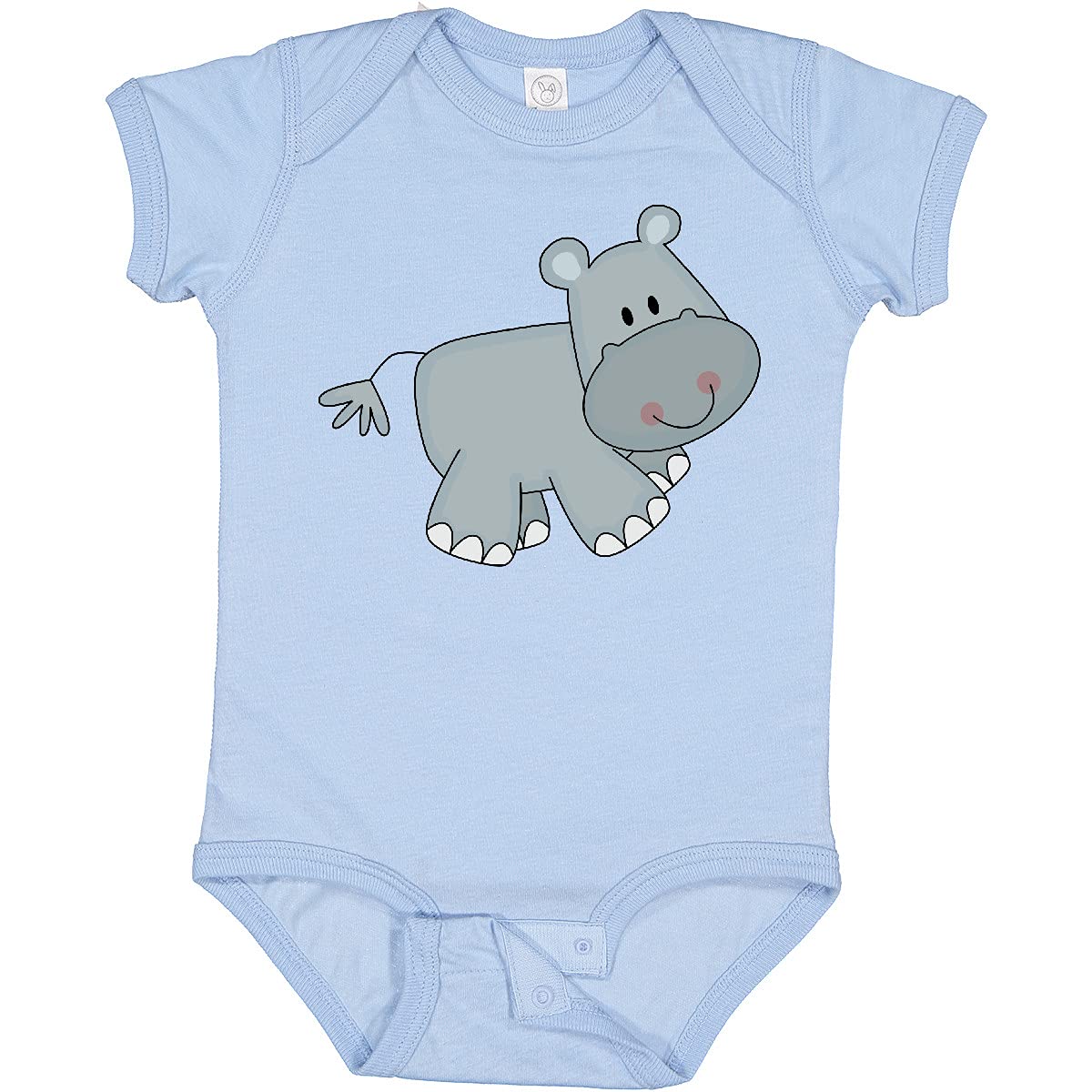 Inktastic Cute Smiling Baby Hippo Onesie - Soft Cotton Infant Bodysuit for Newborns & Toddlers - Perfect for Playtime, Photo Shoots & Everyday Wear