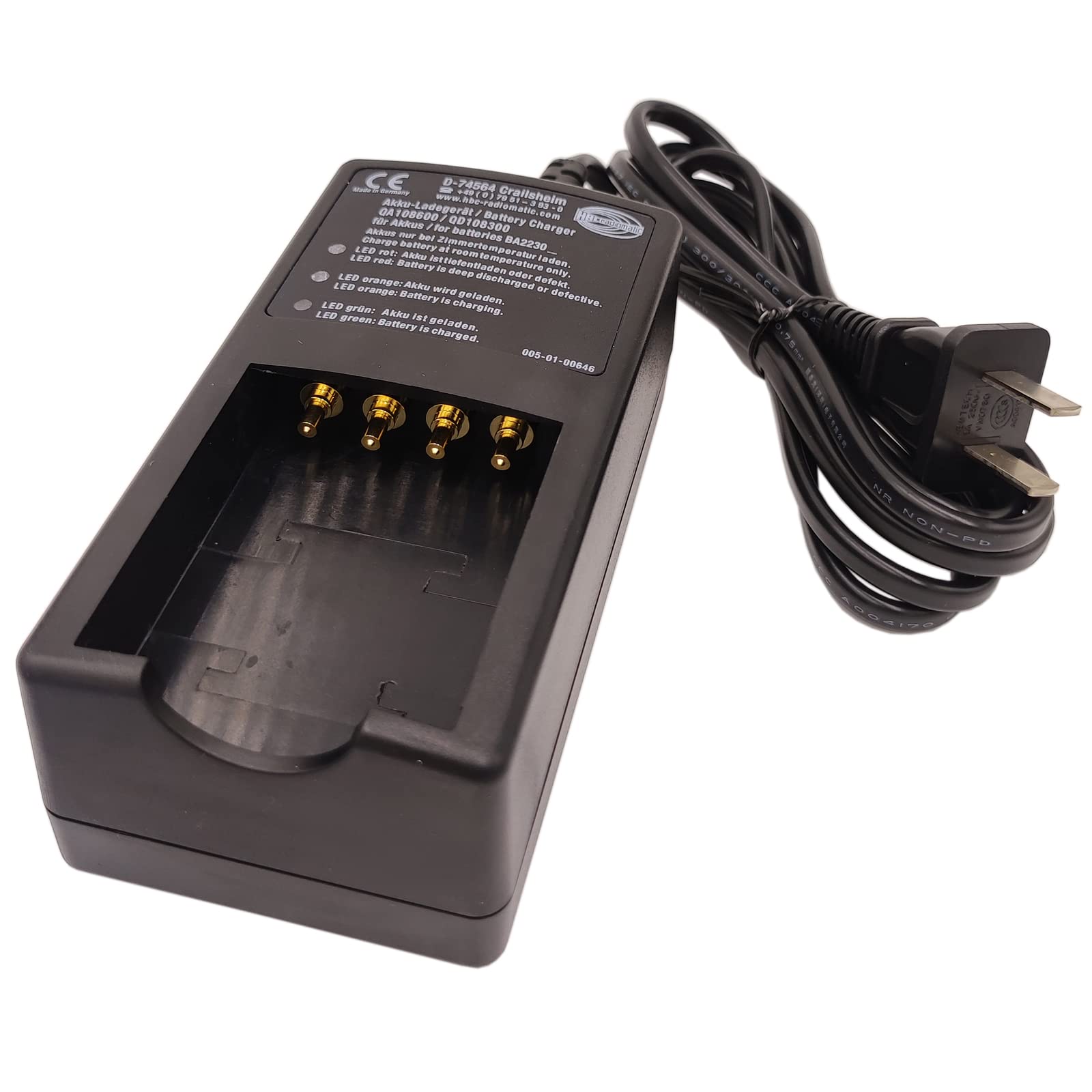 110V-220V Universal HBC Battery Charger for BA223030 & D-74564 - Fast Charging, Compatible with QA108600 & QD108300 Models - Perfect for Home, Workshop, and Industrial Use