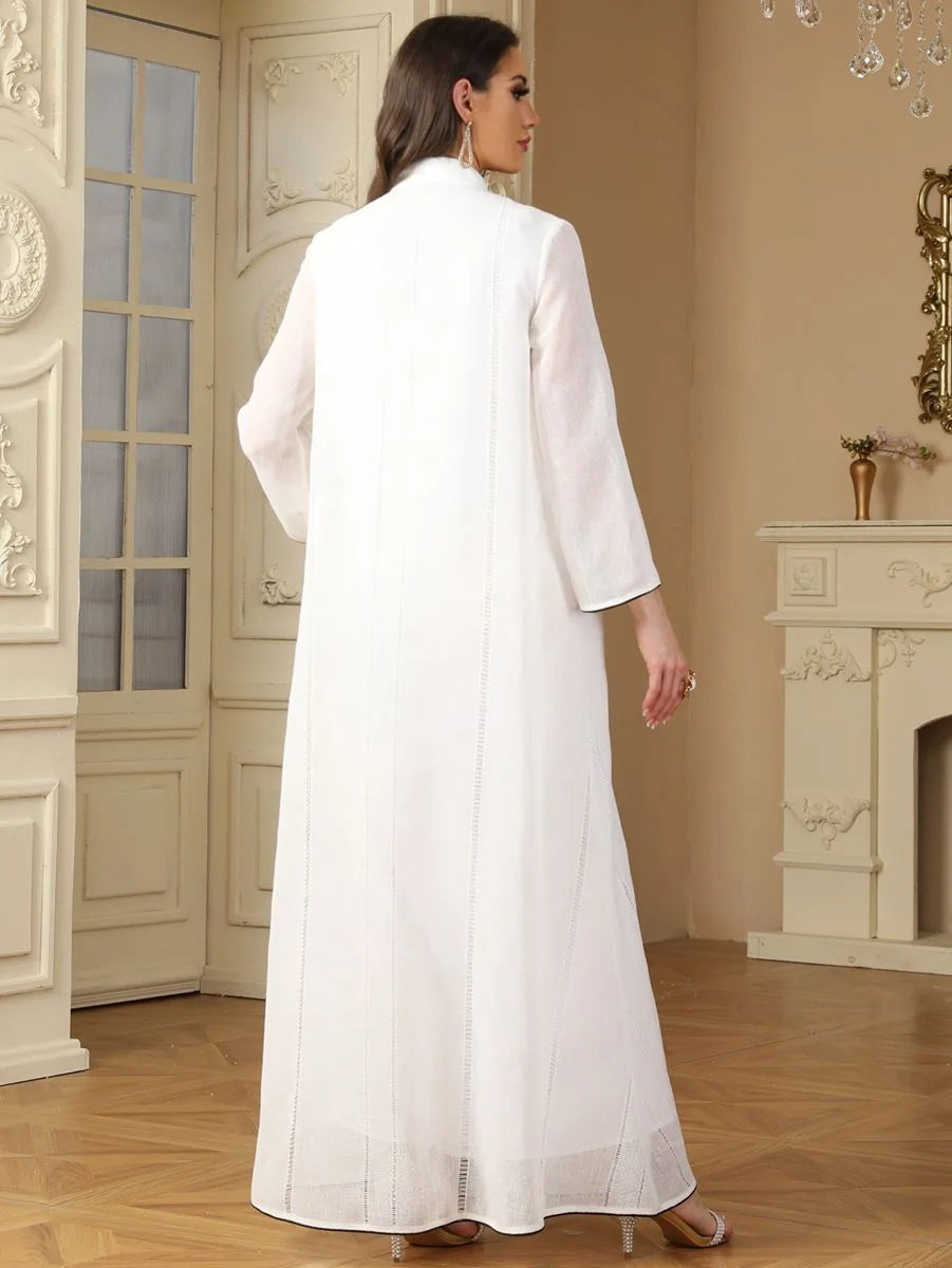 Elegant Eid Embroidery Sequins Caftan Dress for Women - Stylish Kaftan with Beaded Details #244175 - Perfect for Holiday Parties, Weddings and Special Occasions