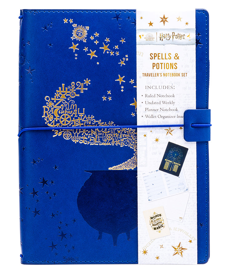 Harry Potter Spells and Potions Traveler's Notebook Set - Wizarding World Journal for Magic Lovers, Perfect for Travel, School & Collectors