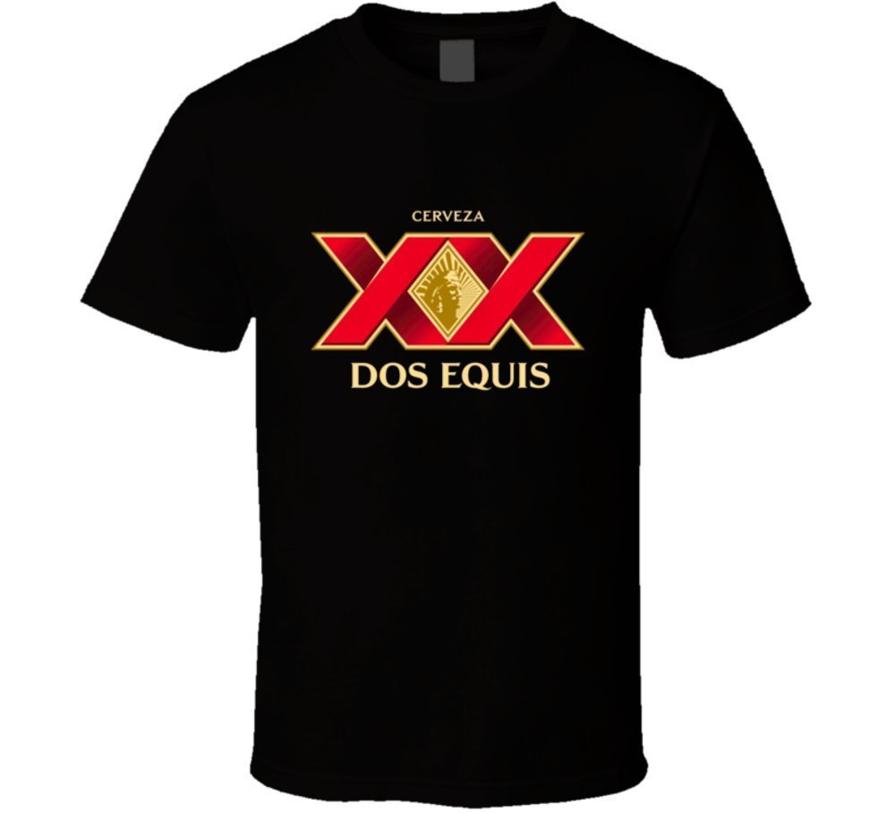 Dos Equis Beer Cerveza T-Shirt for Men - XL Black Cotton Tee - Perfect for Parties, Bars & Casual Wear