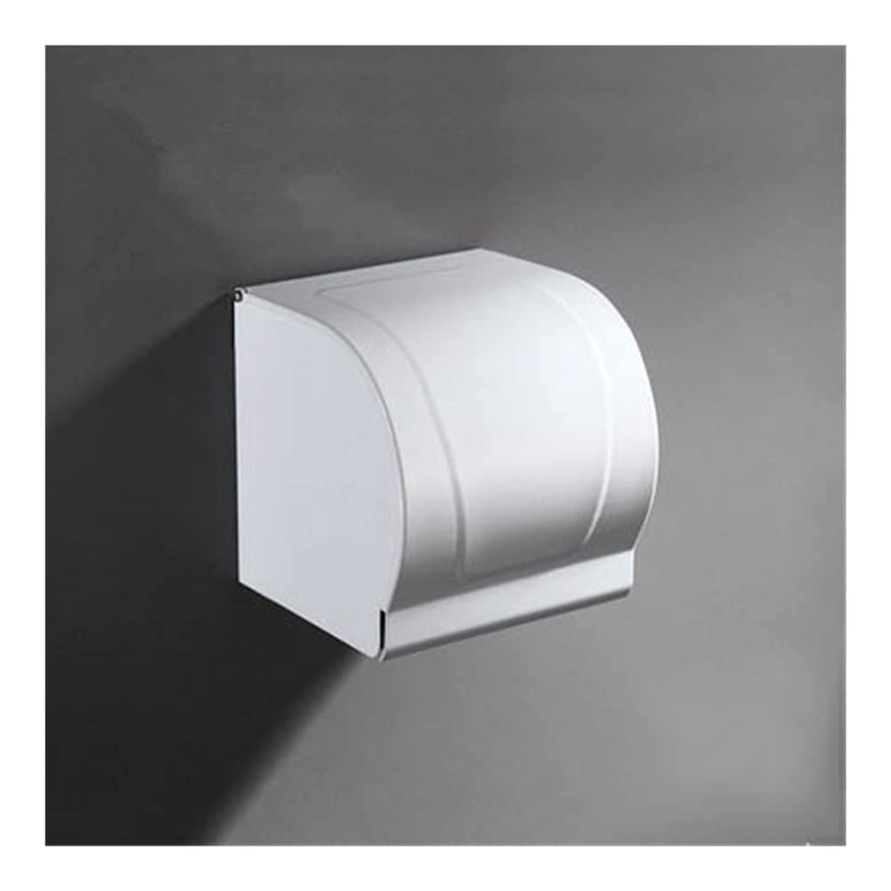 Double Outlet Waterproof Wall Mount Toilet Paper Holder with Shelf - Black Bathroom Tissue Roll Storage Box for Toilet Paper & Essentials | Perfect for Small Bathrooms, RVs & Powder Rooms