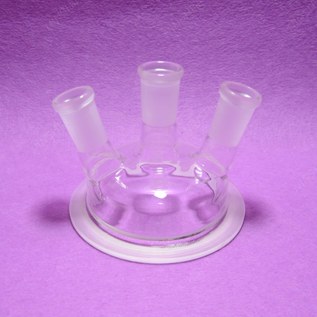 1000ML 3-Neck Round Bottom Reaction Flask with 24/40 Joints, Borosilicate Glass Lab Flask with Separate Necks for Easy Clamping - Perfect for Chemistry Experiments, Distillation & Organic Synthesis