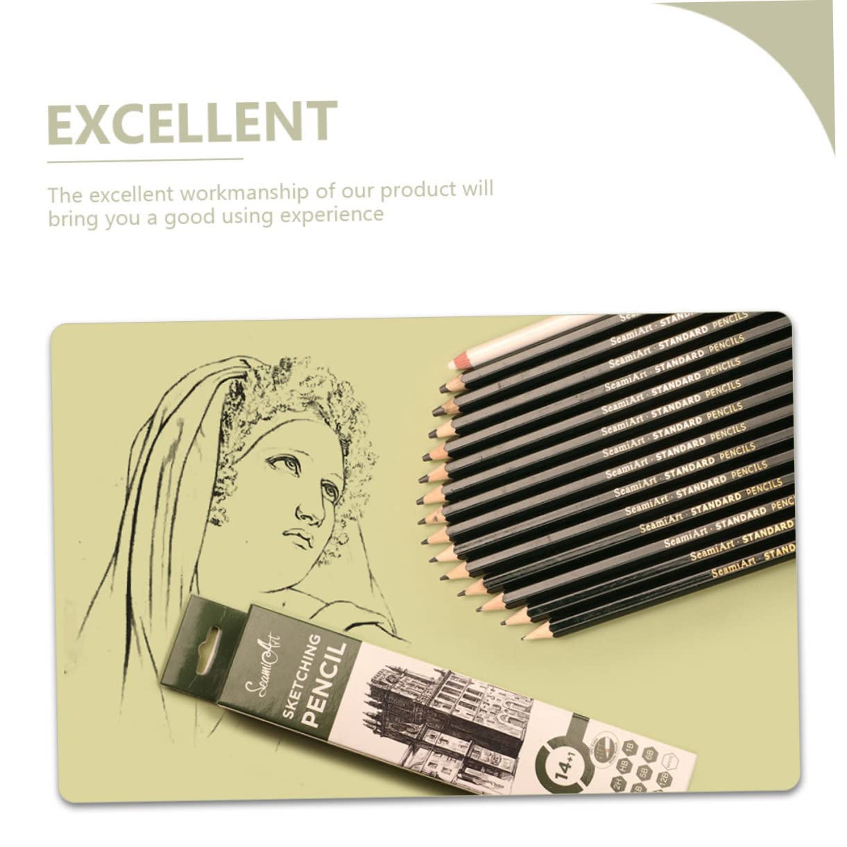 VILLCASE 75 Pcs Professional Sketching Pencils Set - Wooden Drawing Pencils for Artists, Beginners & Kids - Perfect for Shading, Sketching, Doodling & Art Projects - Portable Art Supplies for School, Home & Studio Use