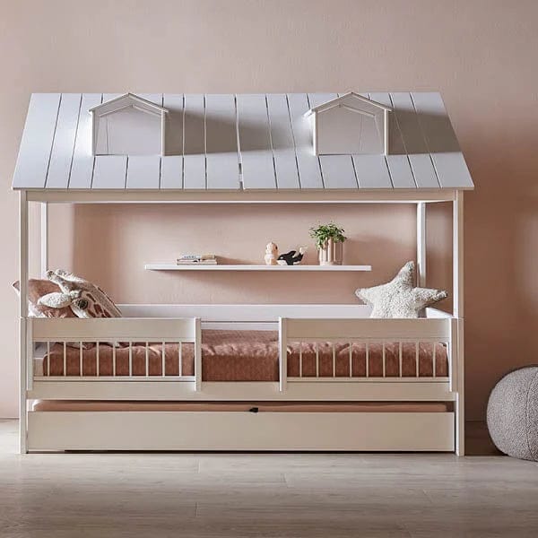 90x200cm House Bed - Beach House Style Wooden Bed Frame for Kids & Teens - Perfect for Beach Themed Bedrooms & Vacation Homes