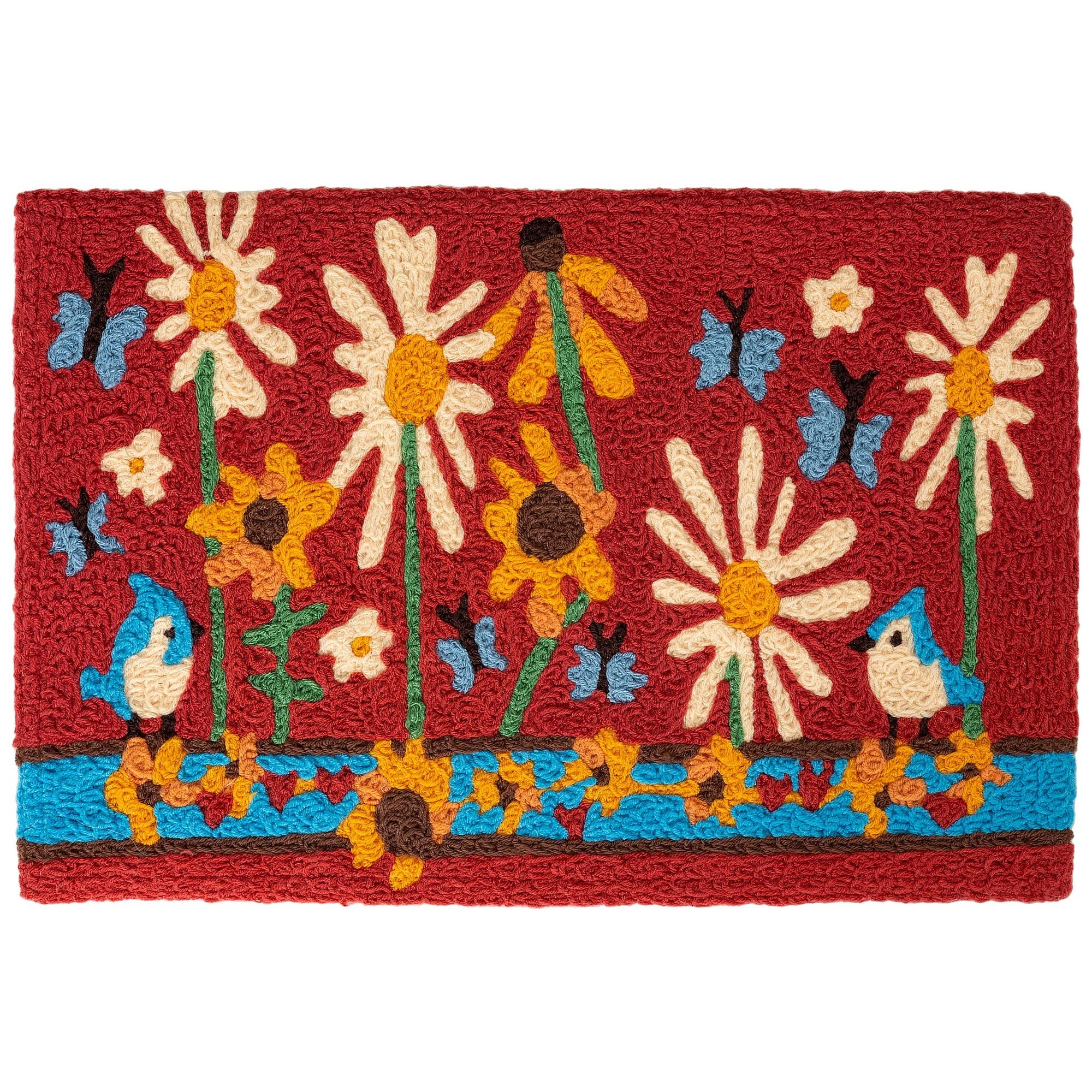 Woodland Flowers Jellybean Accent Rug - Floral Doormat 20