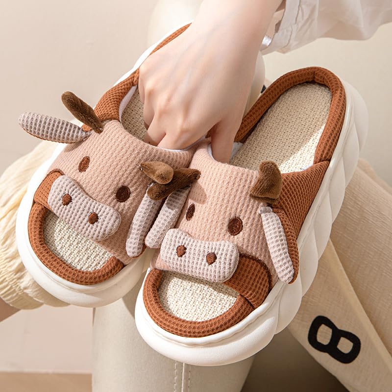 Yoroka Cartoon Slippers for Women - Cute Animal Shaped House Shoes with Thick Soft Sole, Comfortable Indoor & Outdoor Slippers - Perfect for Home, Dorm, Lounge, and Travel Use