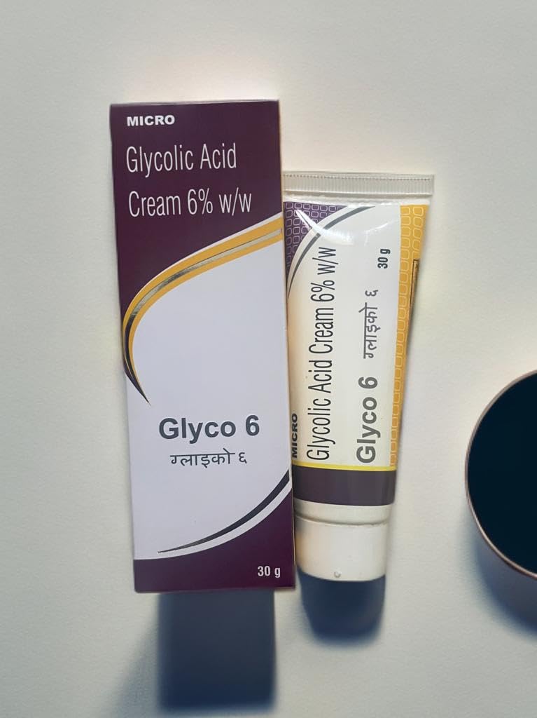 Glyco 6 Cream 30g - Glycolic Acid Scar Treatment for Face & Body, Unscented Anti-Scar Cream for Women & Men | Fades Acne Scars, Stretch Marks & Dark Spots | Perfect for Post-Surgery & Skin Repair