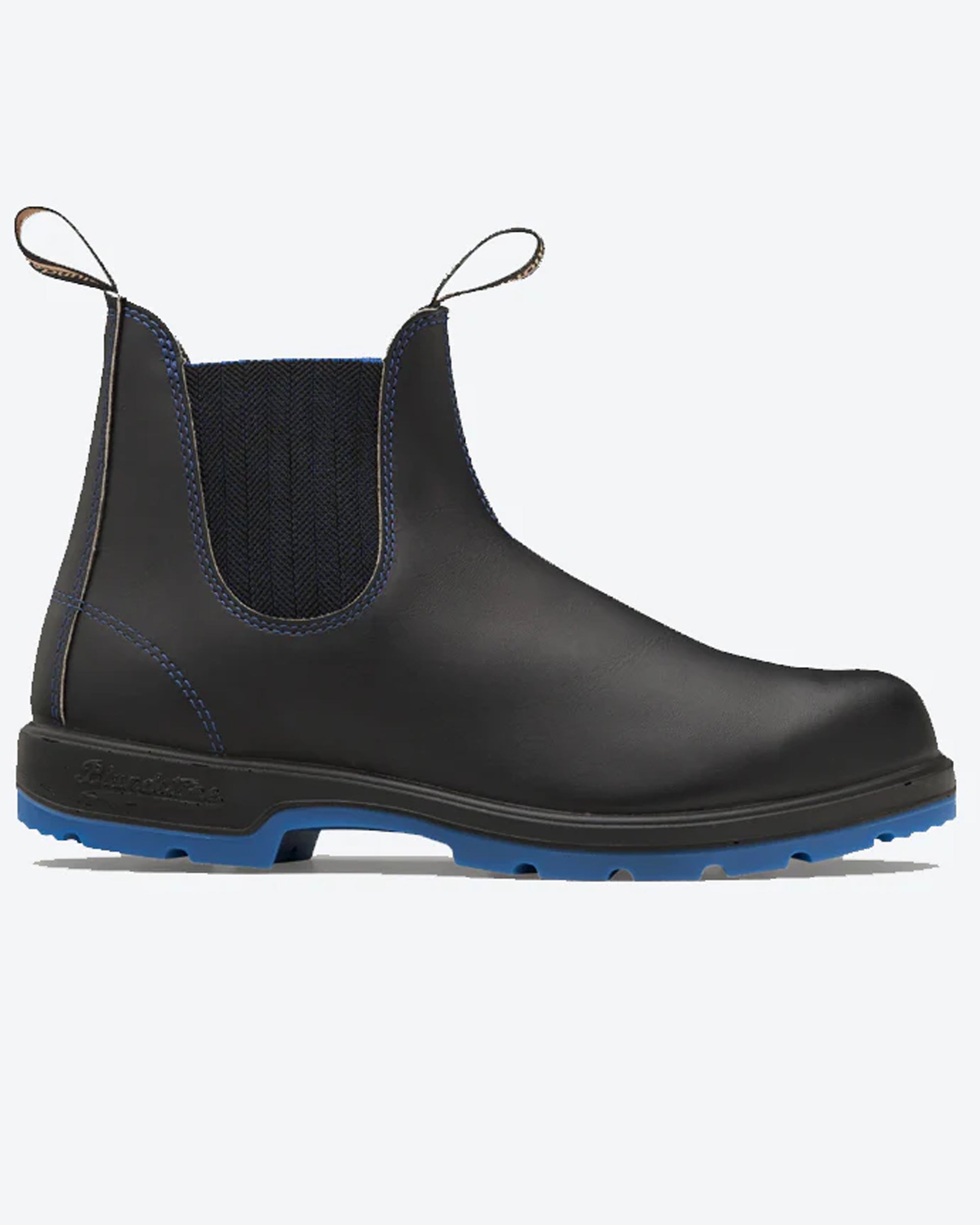 Blundstone 2343 Black Leather Chelsea Boots for Men & Women - Comfortable Slip-On Elastic Ankle Boots for Work, Outdoor & Casual Wear
