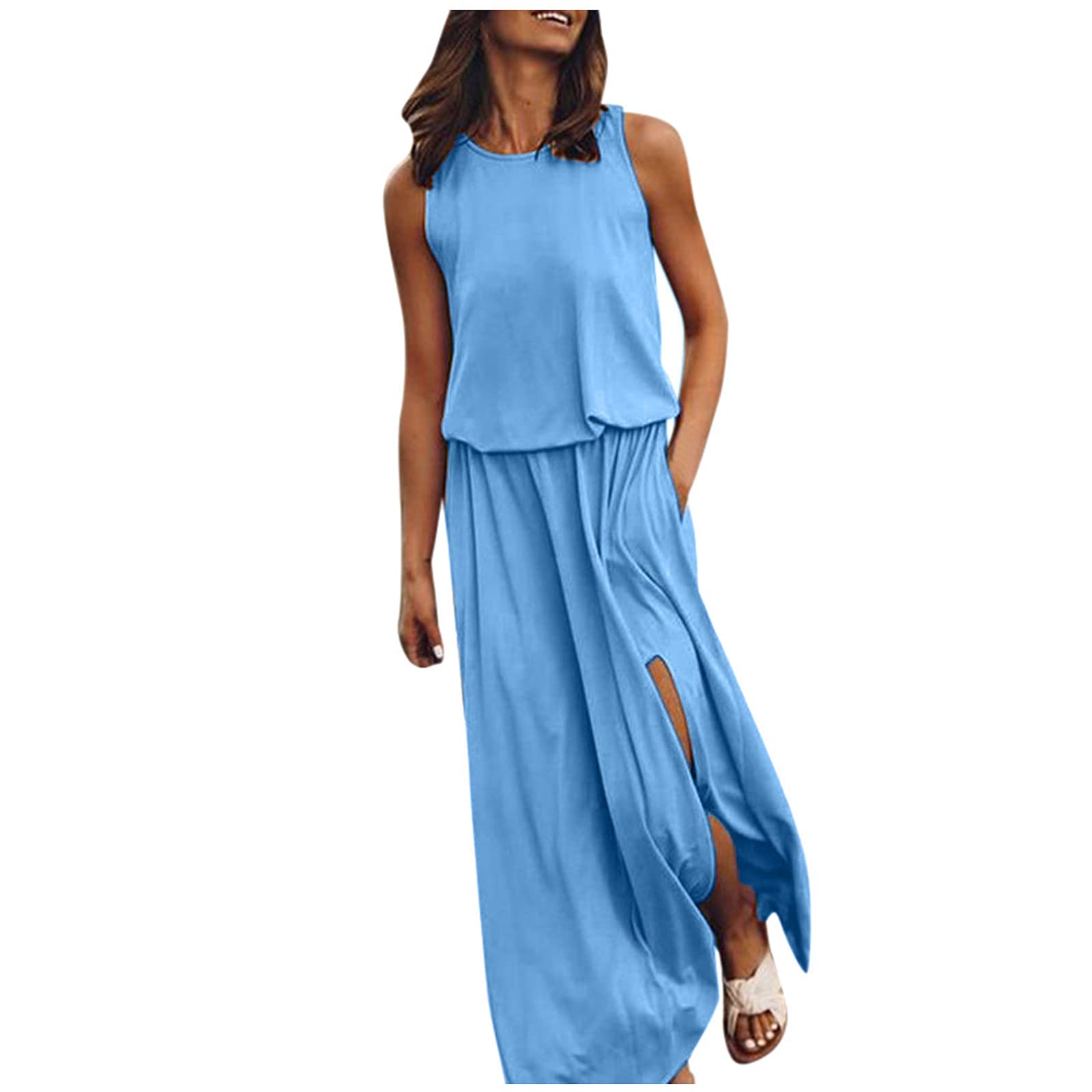 YSLMNOR Women's Summer Wedding Guest Dress - Short Sleeve Gradient Print Maxi Dress, Plus Size Formal Gown for Parties, Bridal Showers & Special Occasions