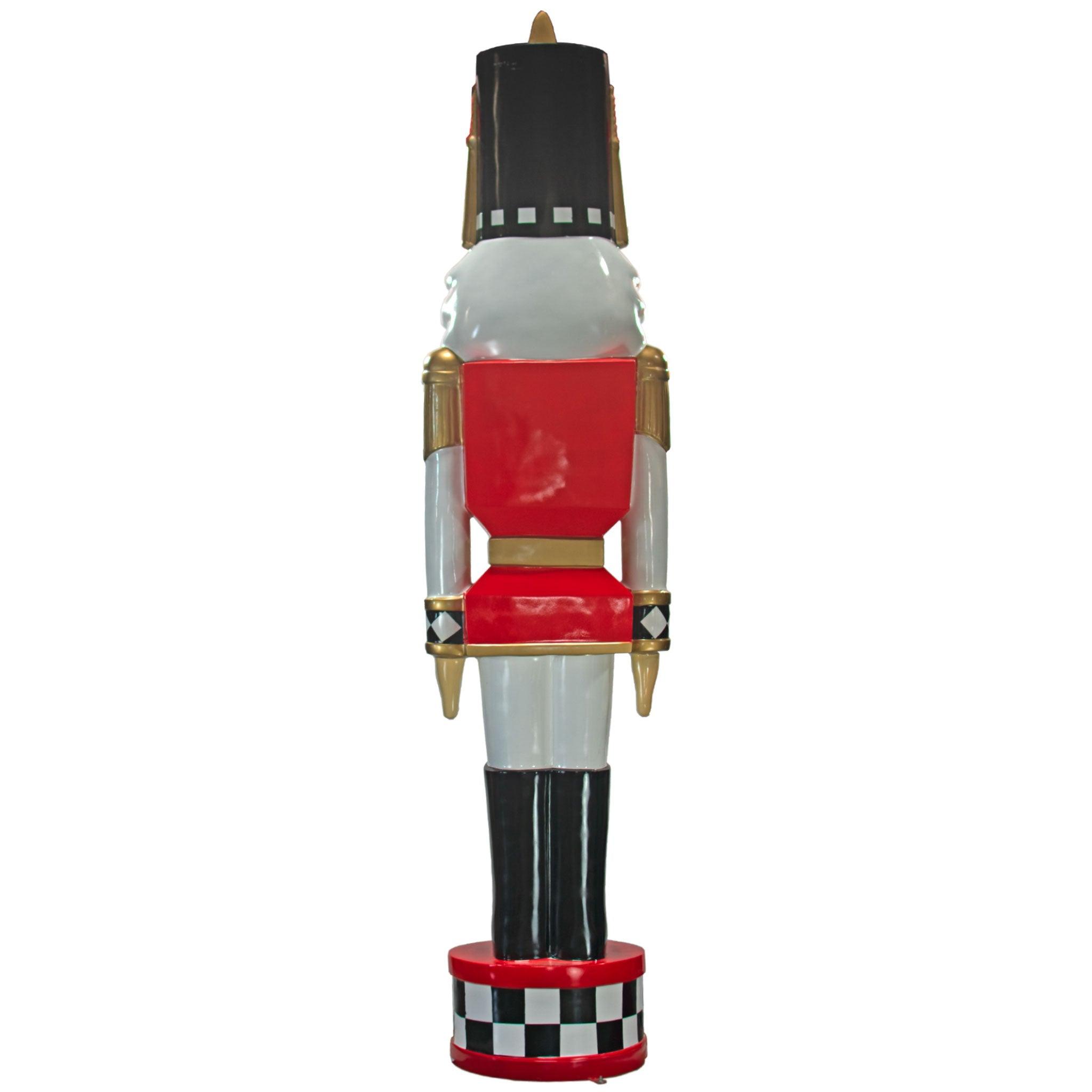 12FT Red and Black Checkered Nutcrackers - Christmas Holiday Decorations for Home, Party, and Festive Season Decor