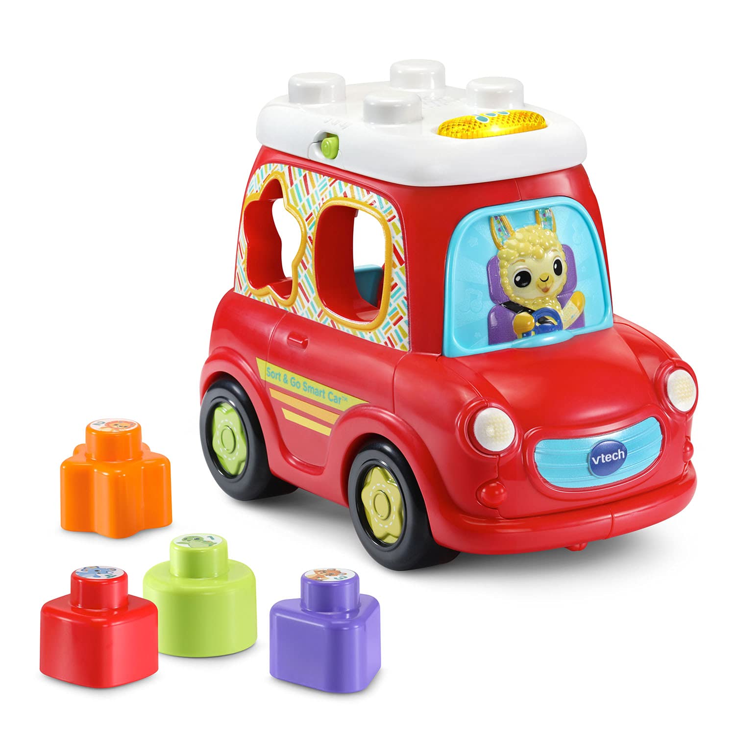 VTech Sort and Go Smart Car - Interactive Learning Toy for Toddlers, Red - Educational Shape Sorter & Push Car for Kids Ages 1-3 Years (Ideal for Early Childhood Development & Playtime Fun)