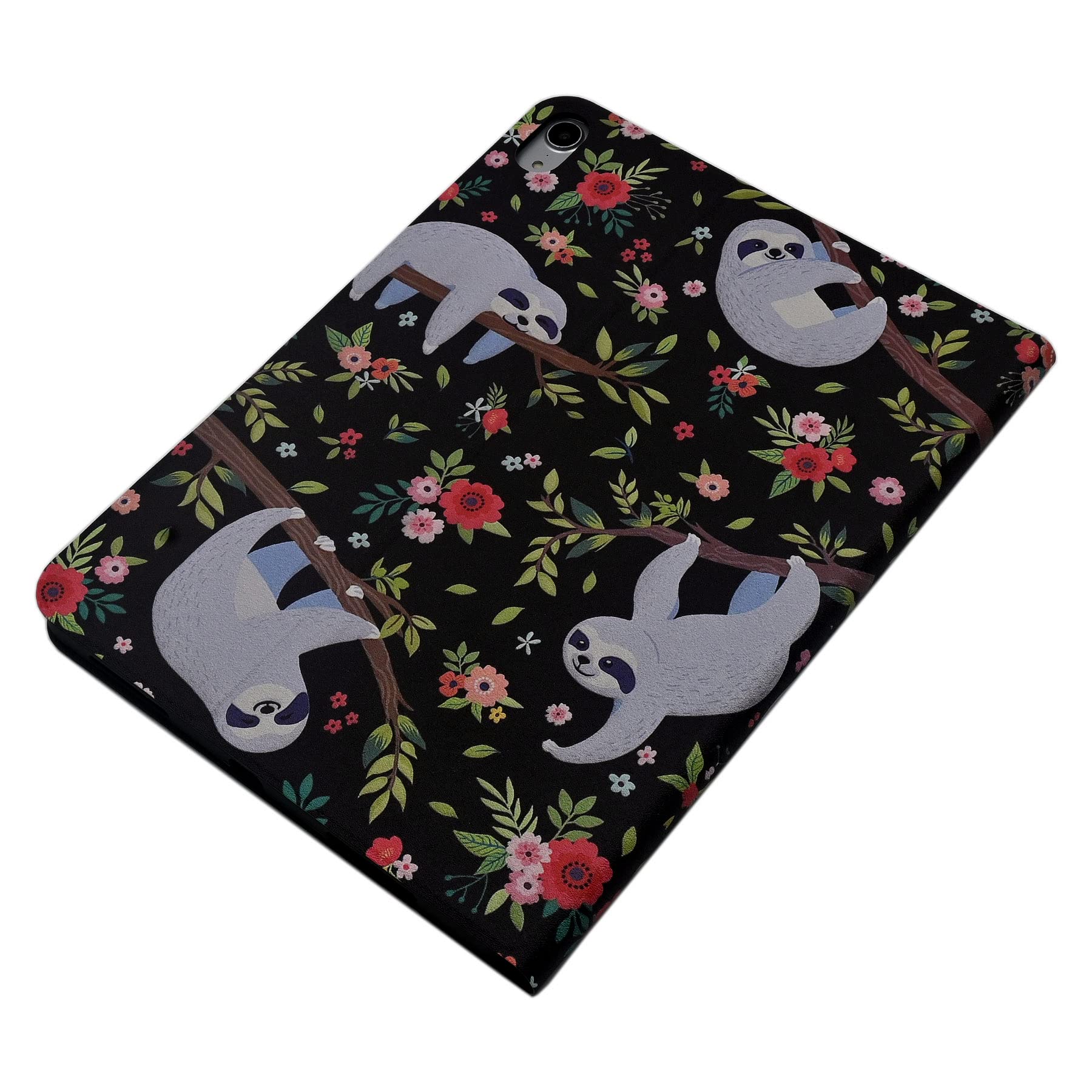 Premium Lightweight PU Leather Folio Stand Cover Case for iPad Air 11 Inch M2 (2024) & iPad Air 6th/5th/4th Gen (2024/2022/2020) - Auto Wake/Sleep Protection with Cute Sloth Design - Perfect for Work, Travel & Home Use