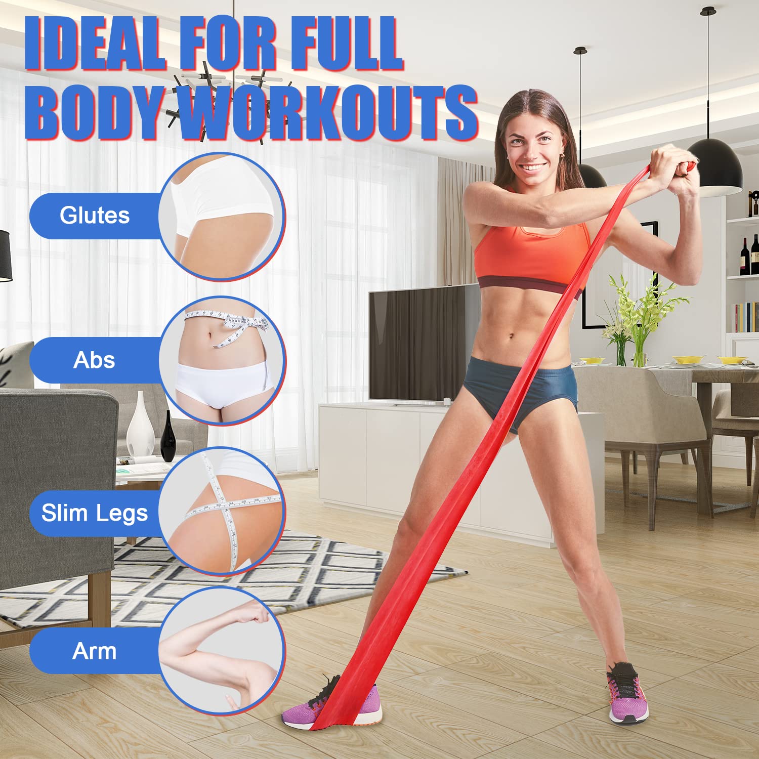 Premium Resistance Bands Set for Strength Training, Mobility & Rehab - 3-Piece Exercise Band Kit for Pilates, Yoga & Home Workouts - Ideal for Physical Therapy, Fitness & Muscle Recovery